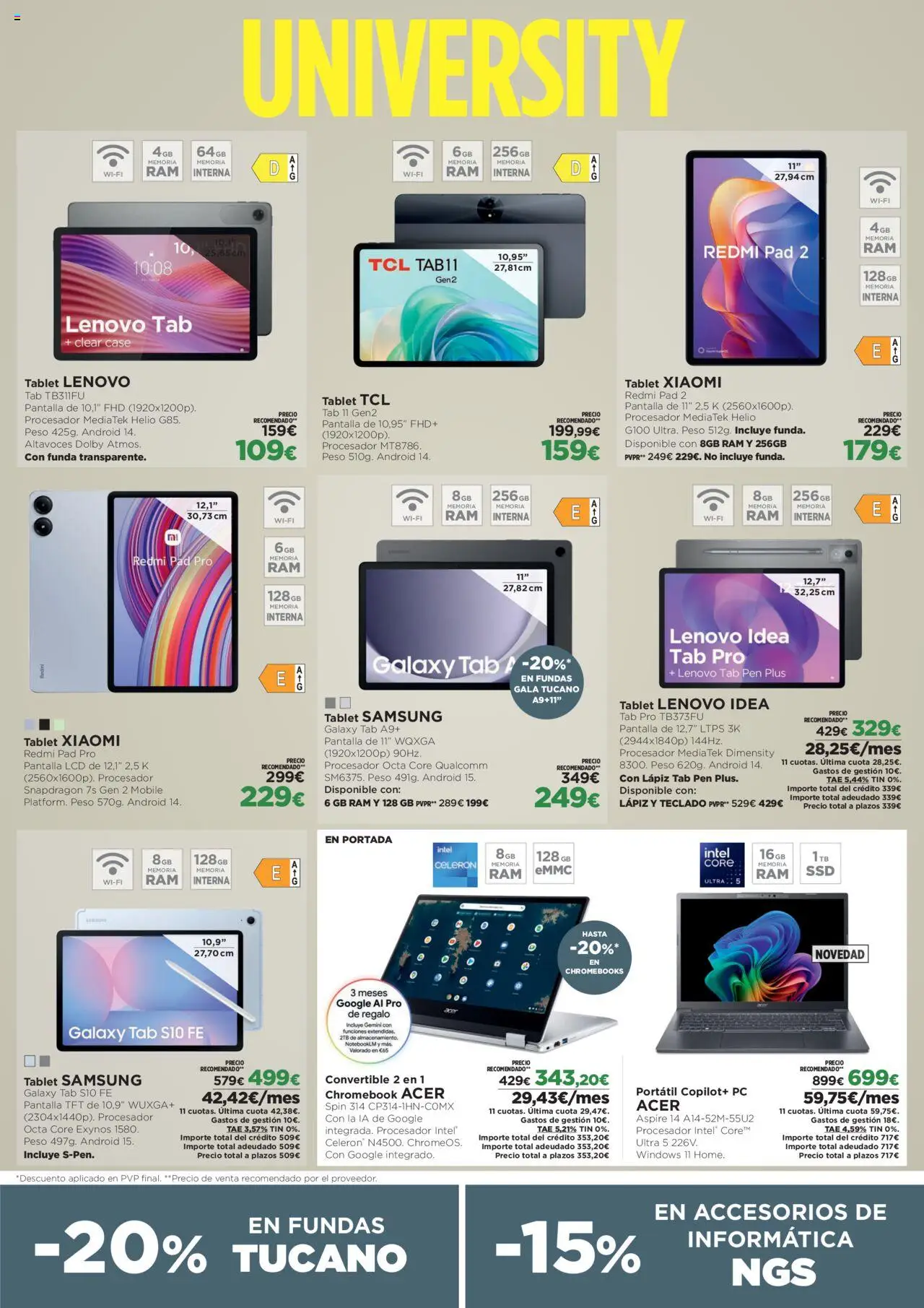 El Corte Inglés ofertas │ válido desde el 21.08.2025 | Página: 5 | Productos: PC, Teclado, Funda, Peso