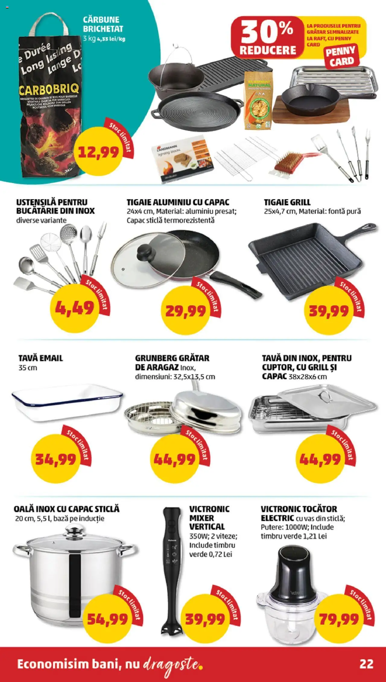 Catalog PENNY – valabil de la 06.08.2025 | Pagină: 22 | Produse: Aragaz, Tigaie, Mixer, Tocător