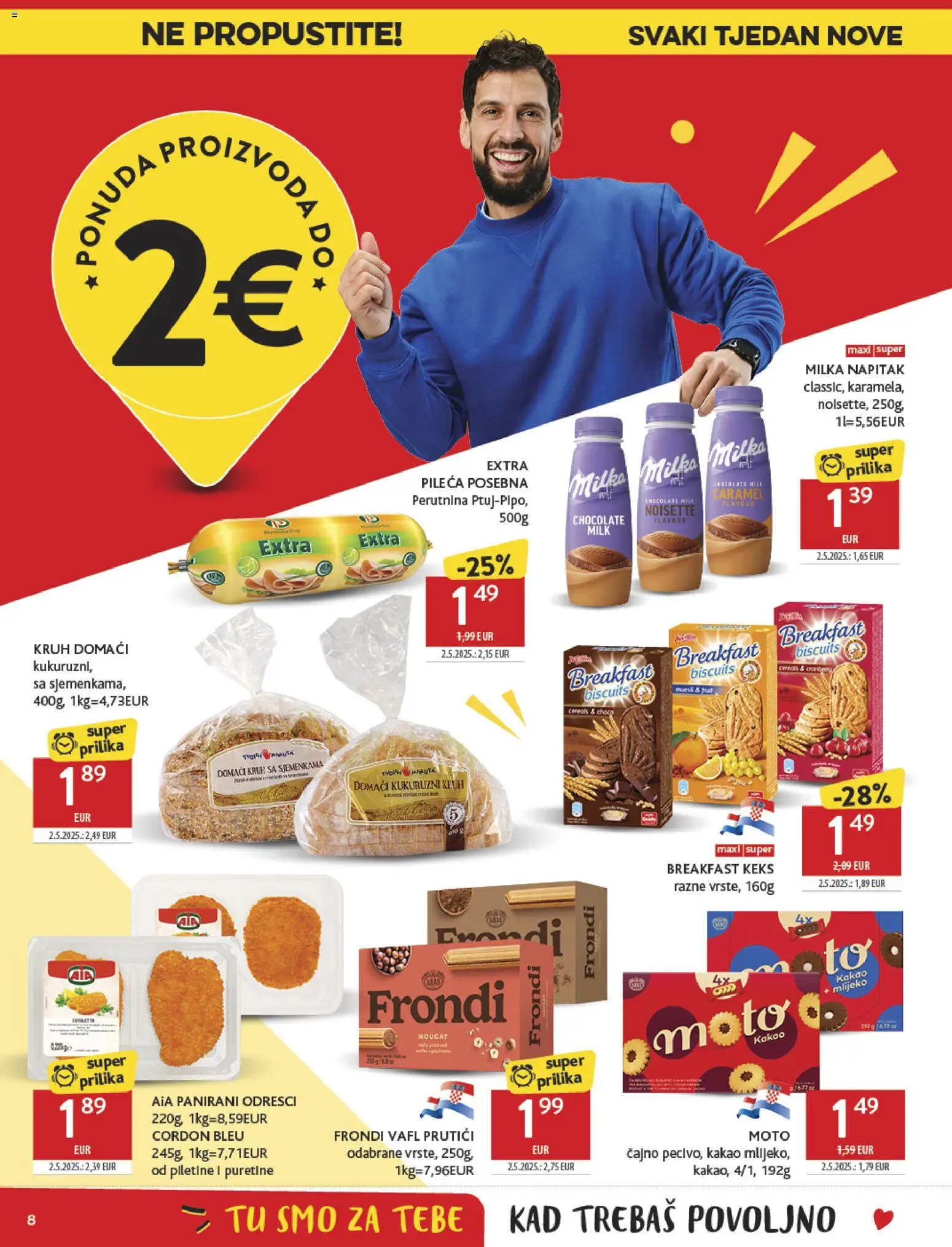 Konzum HR akciós ujság - amely érvényes a következő dátumtól: 07.01.2026 | Oldal: 8 | Termékek: Cordon bleu