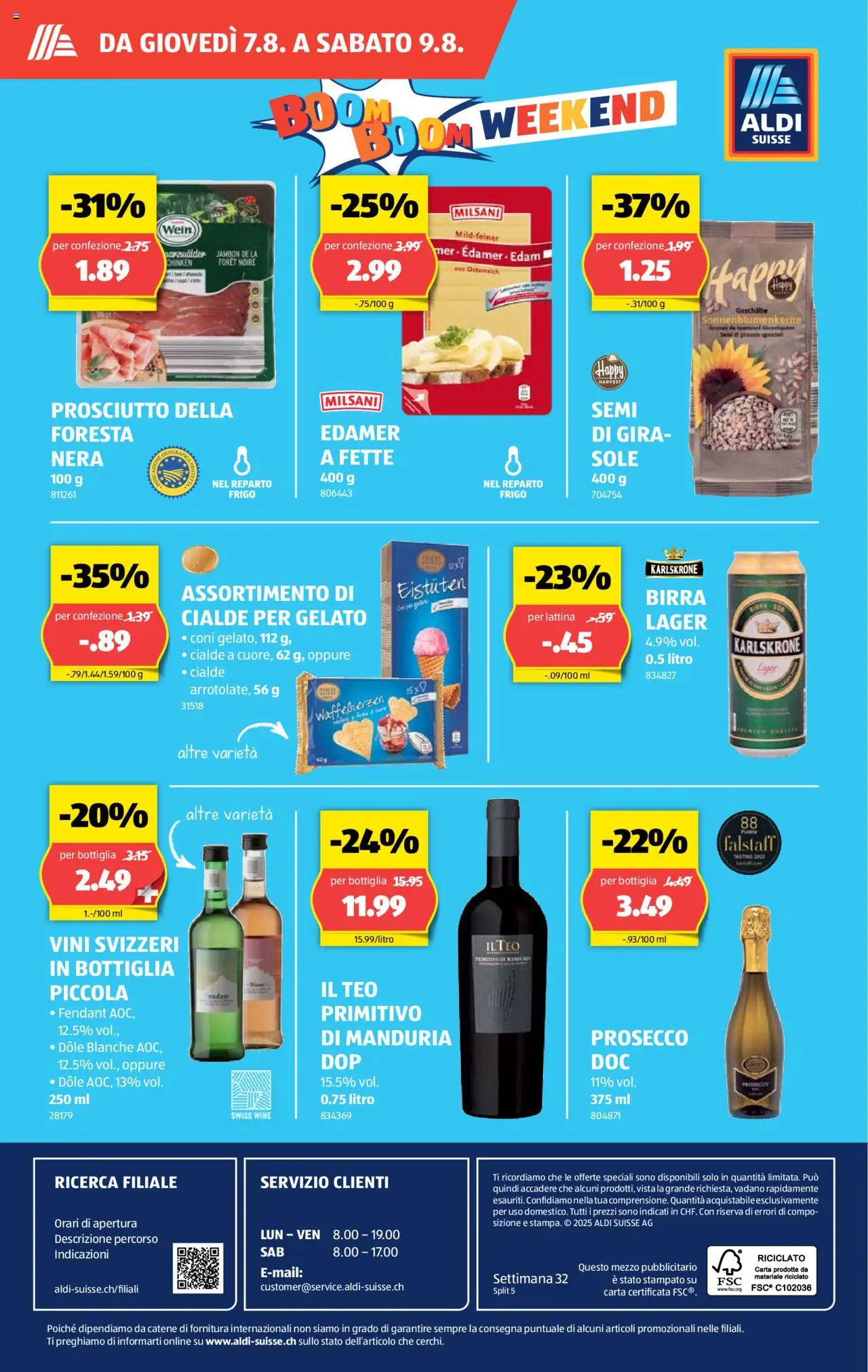 Aldi Volantino ab 07.08.2025 | Seite: 32 | Produkte: Edamer, Wein