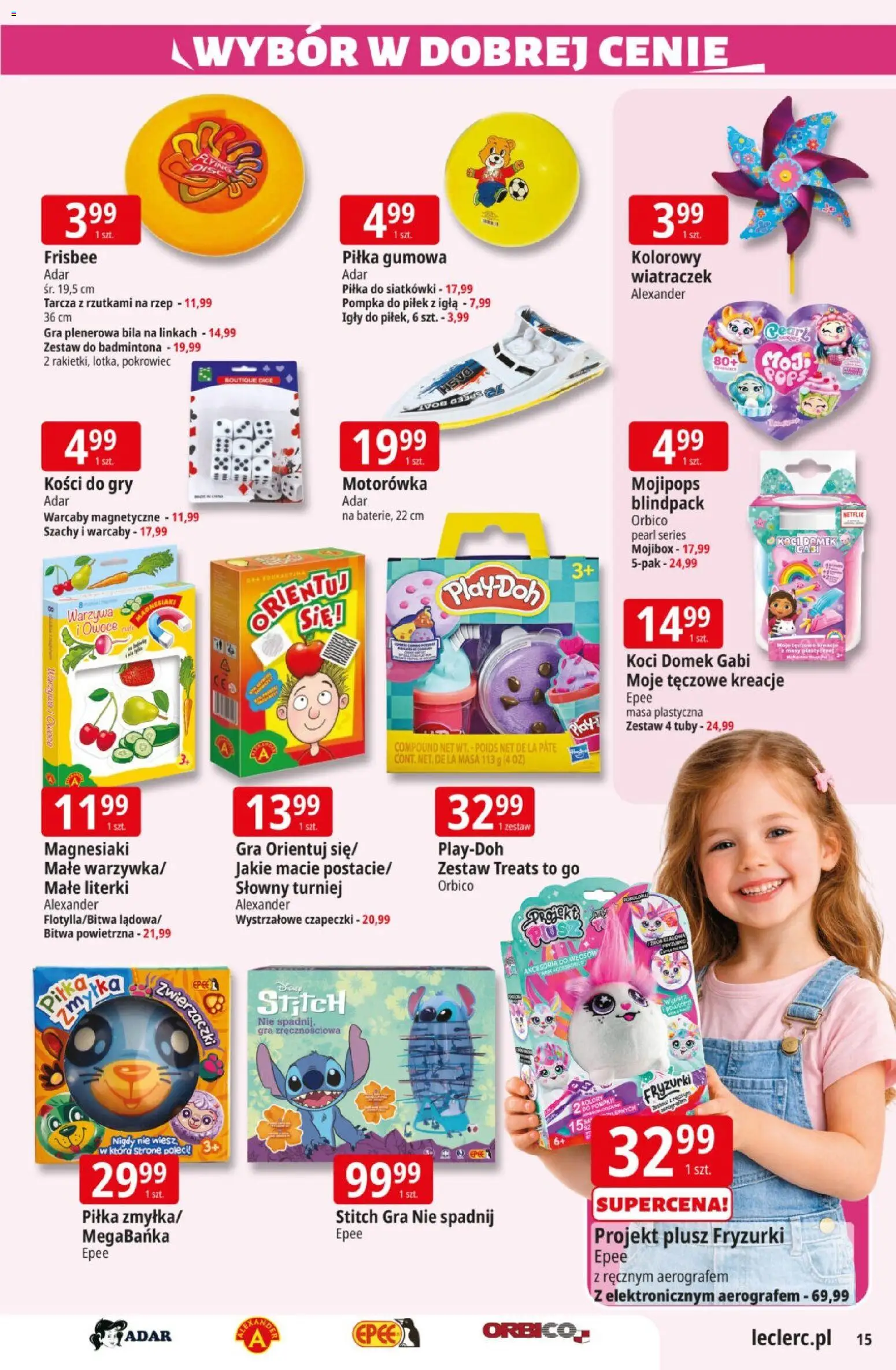 E.Leclerc gazetka od 08.04.2026 | Strona: 15 | Produkty: Gra, Gry, Piłka zmyłka, Owoce