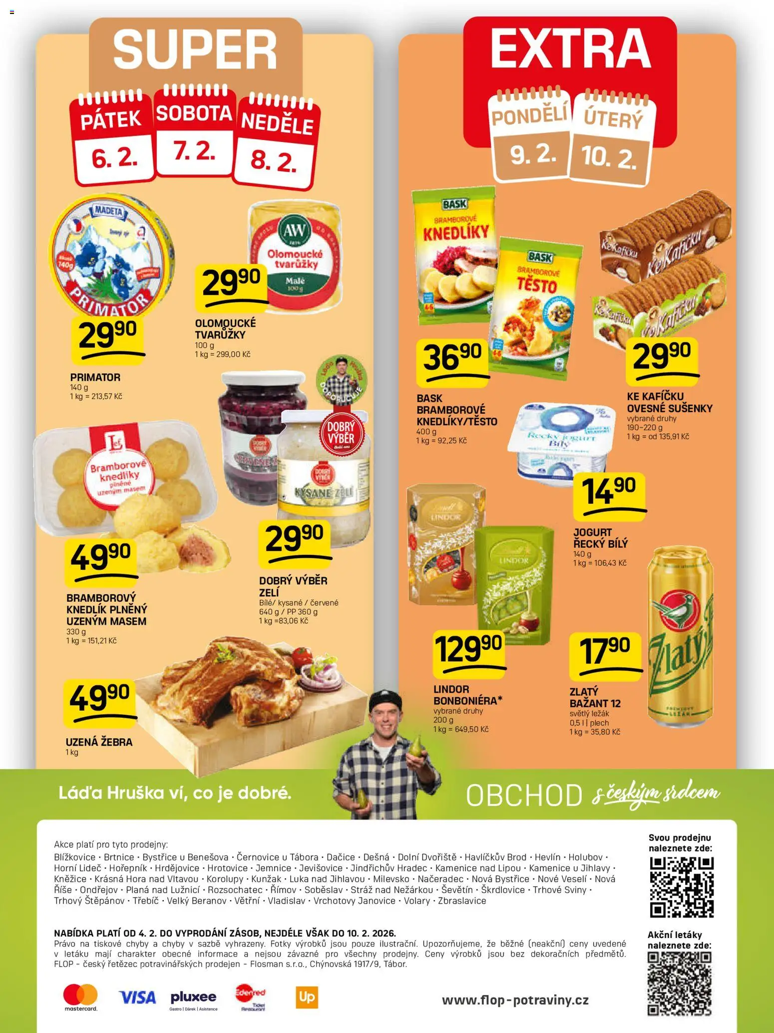 Flop leták od 04.02.2026 | Strana: 12 | Produkty: Jogurt, Tvarůžky, Olomoucké tvarůžky, Sušenky