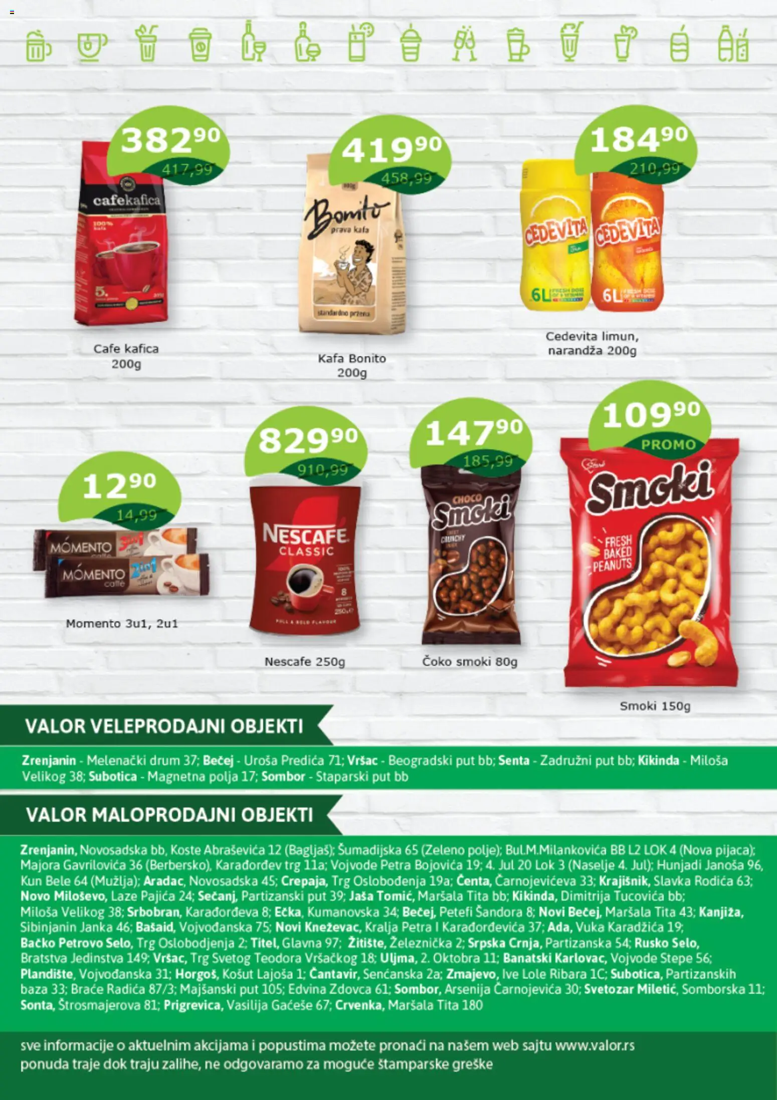 Valor katalog - važi od 16.02.2026 | Strana: 4 | Proizvode: Smoki, Cedevita, Kafa, Nescafé
