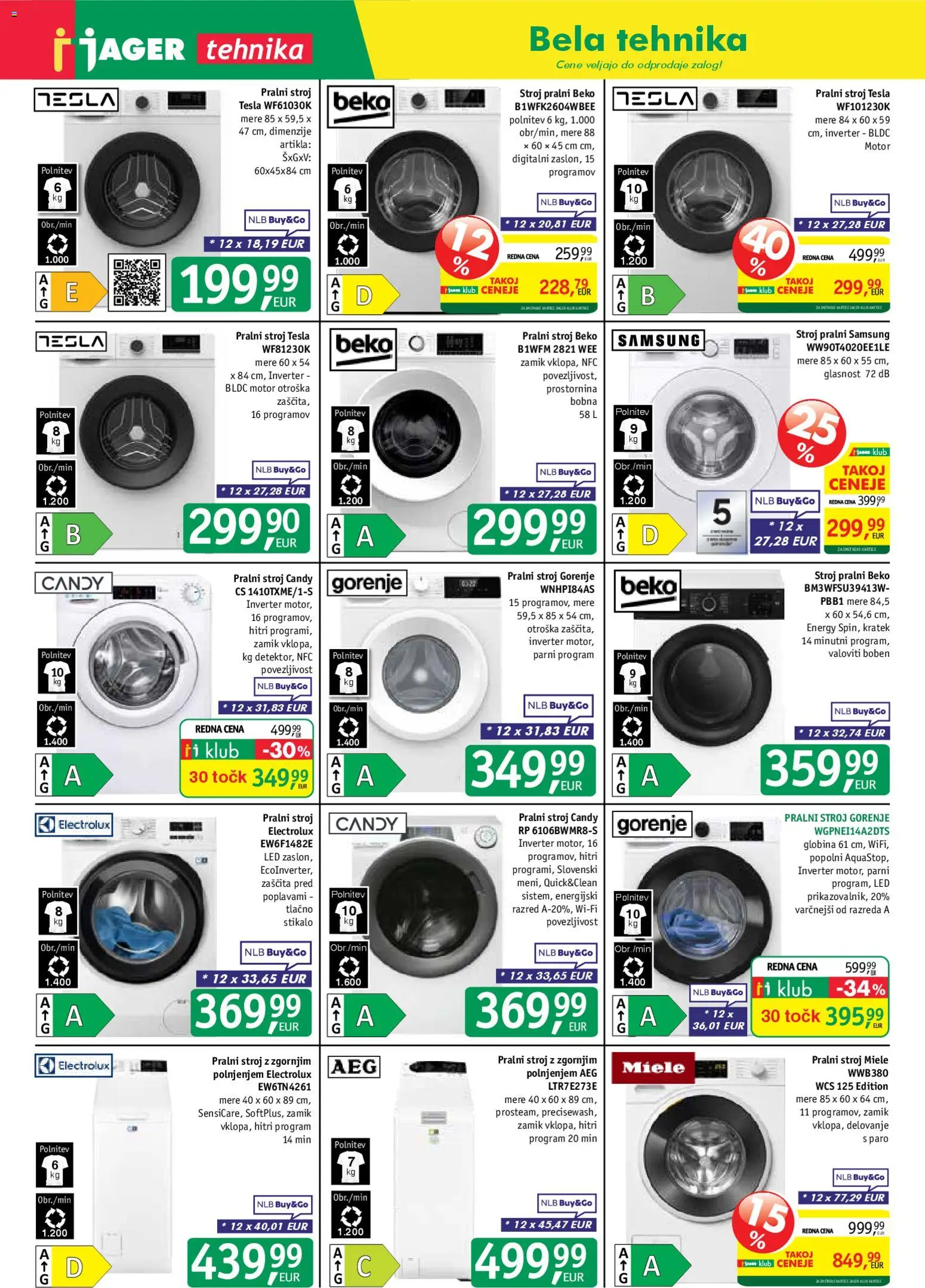 Novi Jager katalog ponudbe – veljaven od 04.03.2026 | Stran: 11 | Izdelki: Pralni stroj