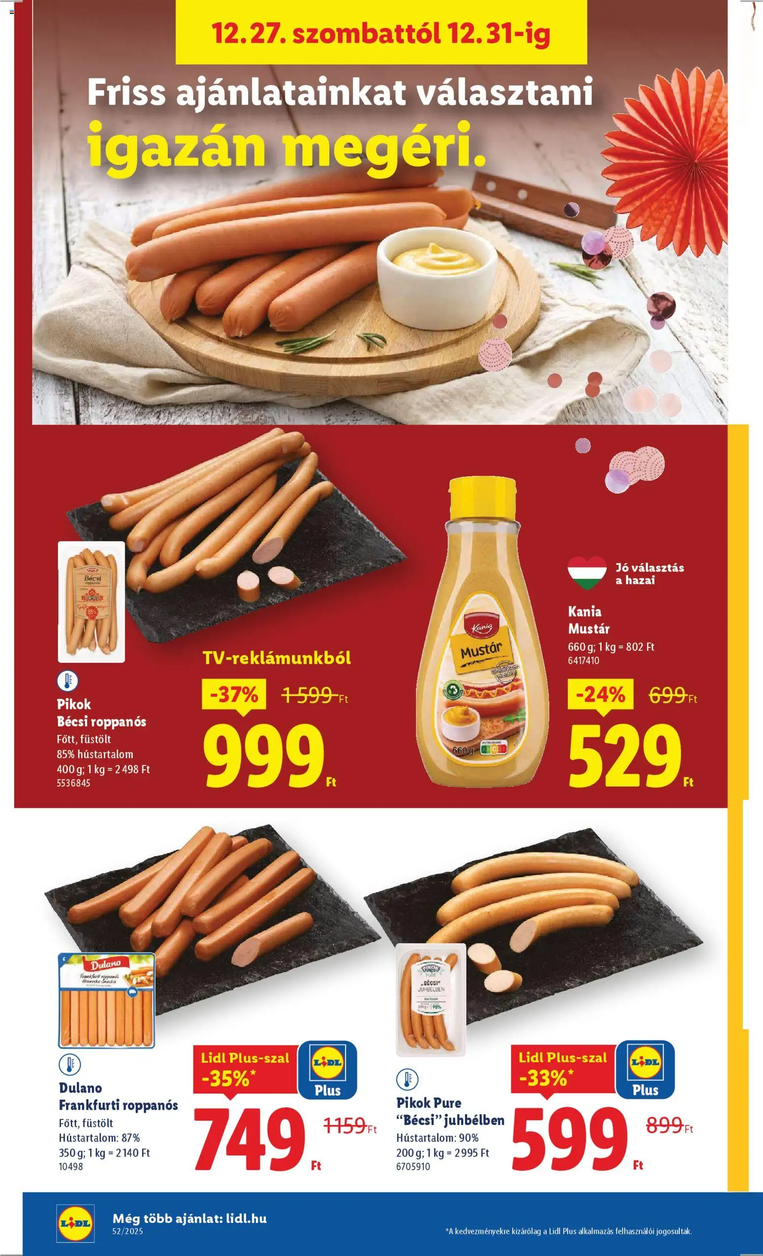 Lidl akciós ujság - amely érvényes a következő dátumtól: 27.12.2025 | Oldal: 4 | Termékek: Mustár