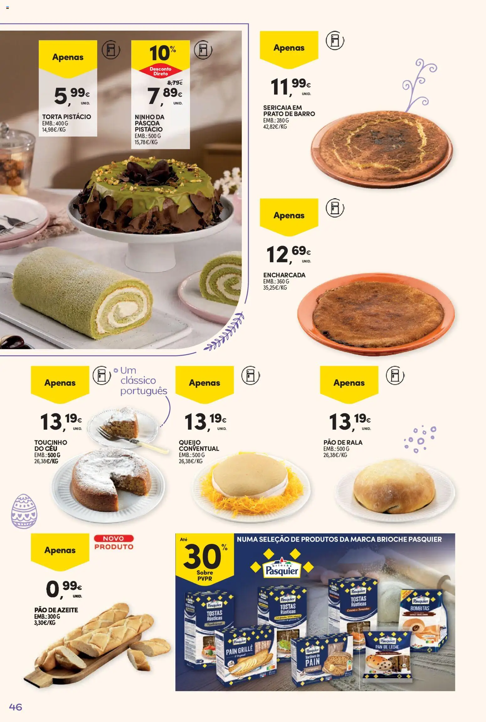 Continente - Nesta Páscoa, alimente a tradição │ válido de 17.03.2026 | Página: 46 | Produtos: Azeite, Tostas, Torta, Cereais