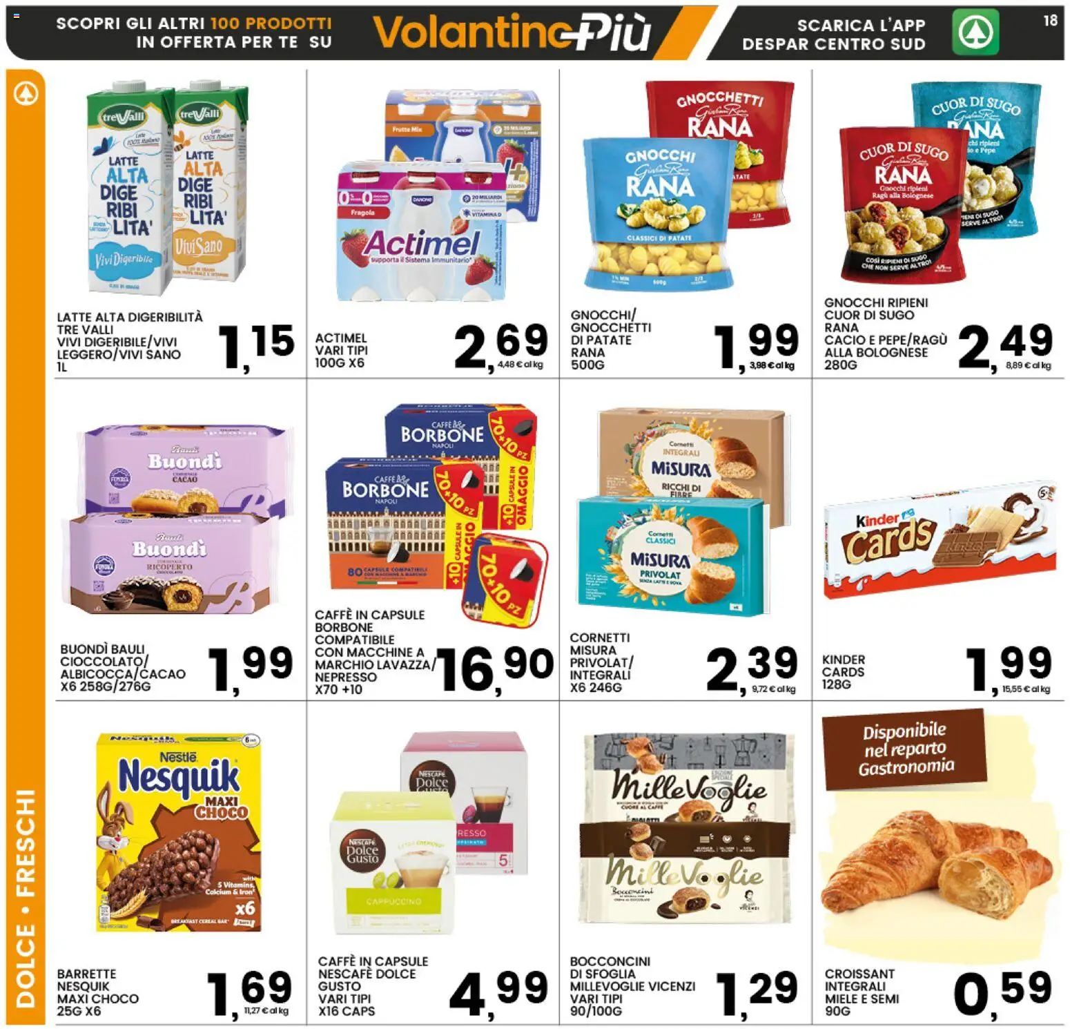 Volantino Interspar del 09.04.2026 | Pagina: 18 | Prodotti: Patate, Frutta, Caffe in capsule, Croissant