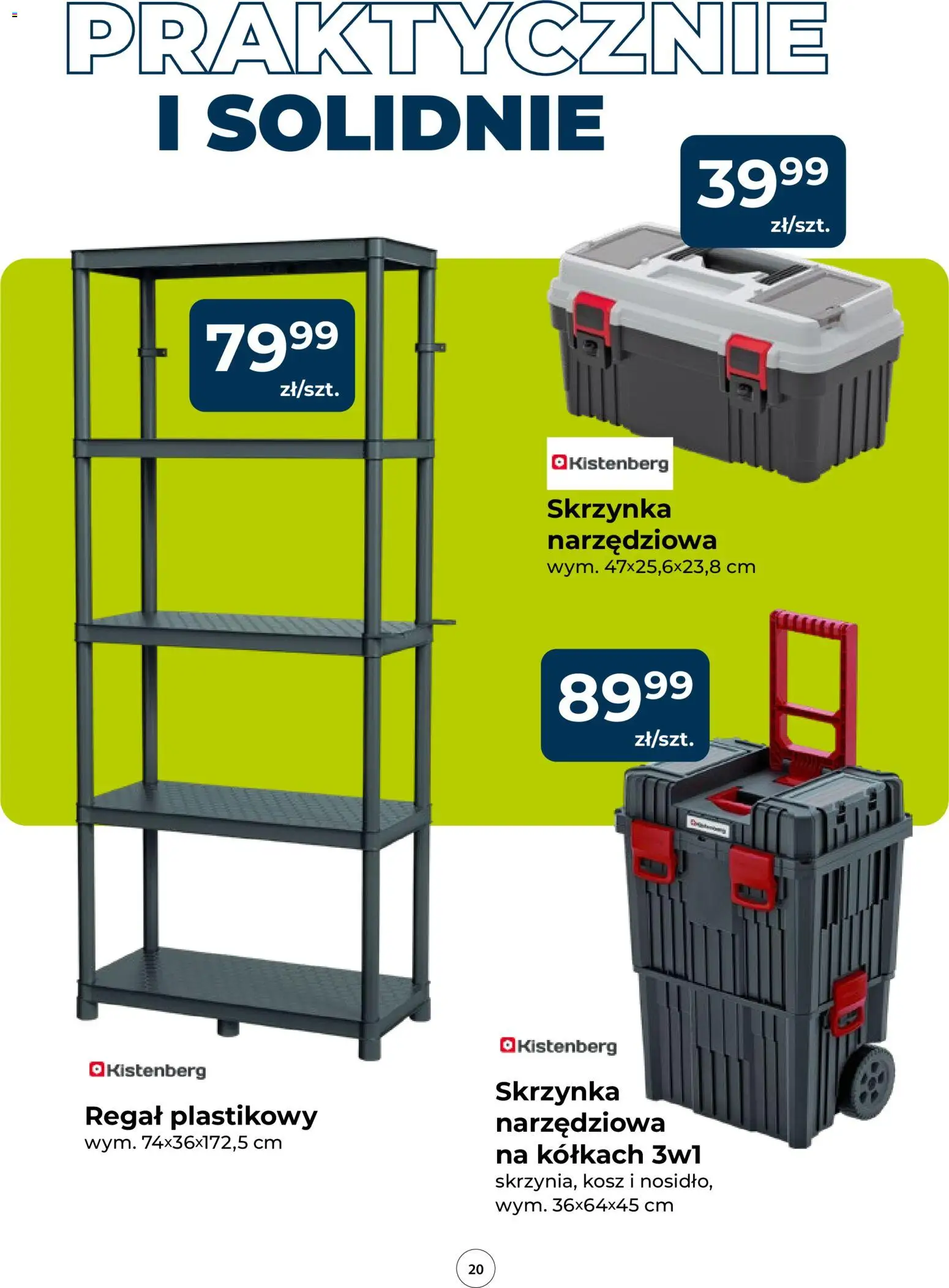 Mrówka gazetka od 09.04.2026 | Strona: 20 | Produkty: Regał plastikowy, Kosz, Regał