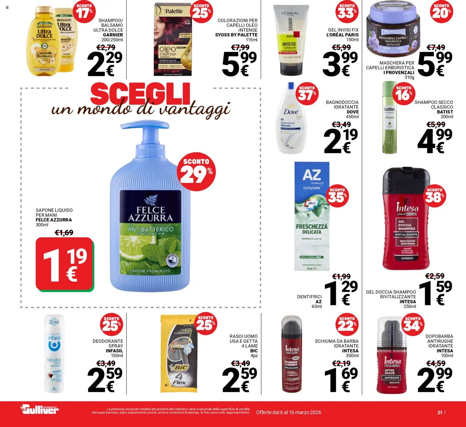 Volantino Gulliver del 06.03.2026 | Pagina: 21 | Prodotti: Shampoo, Maschera, Deodorante, Lime