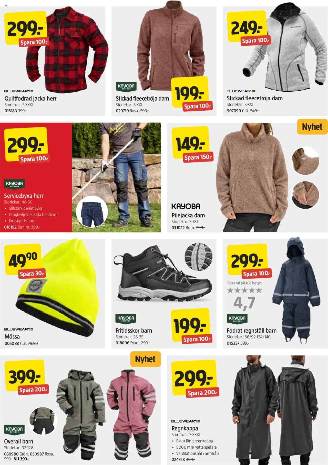 Jula reklamblad aktuell från 02.10.2025 | Sida: 7 | Produkter: Jacka, Overall, Mössa