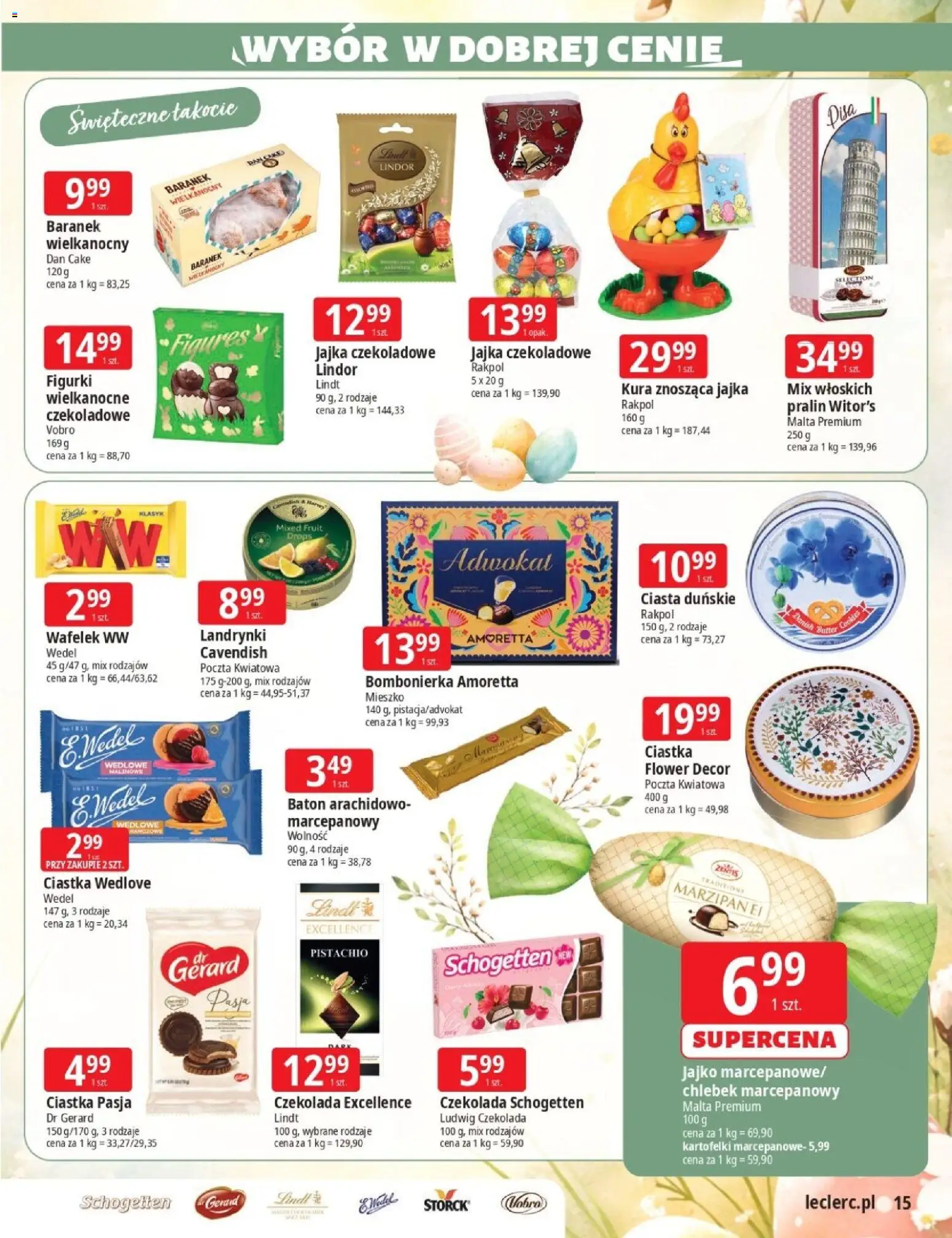 E.Leclerc gazetka - Wielkanoc od 17.03.2026 | Strona: 15 | Produkty: Figurki, Jajka czekoladowe, Baton, Jajka