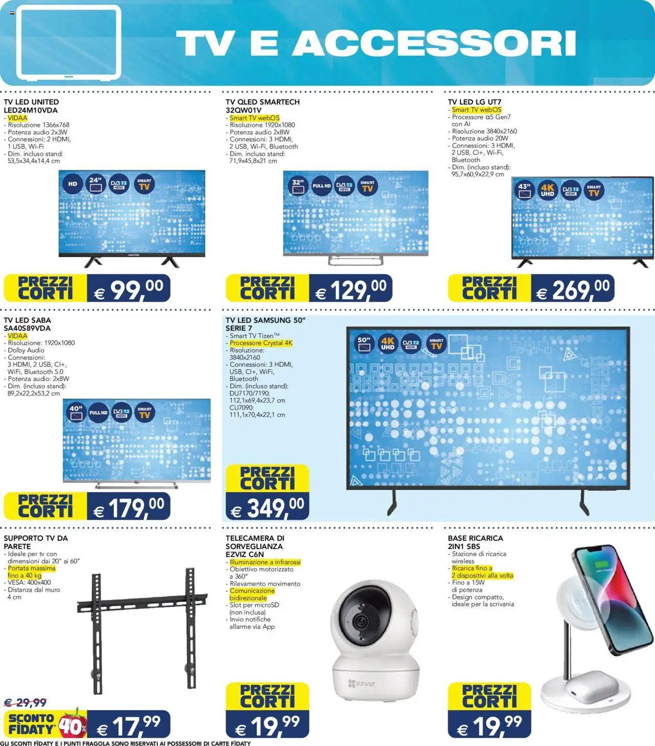 Volantino Esselunga S del 28.08.2025 | Pagina: 4 | Prodotti: smart TV, TV, Audio, Scrivania