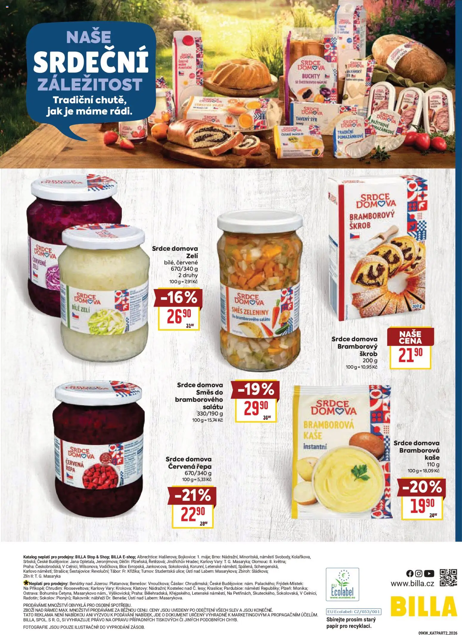 Billa leták - Vaše oblíbené značky od 25.02.2026 | Strana: 28 | Produkty: Zelí, Červená řepa, Kaše, Bramborový škrob