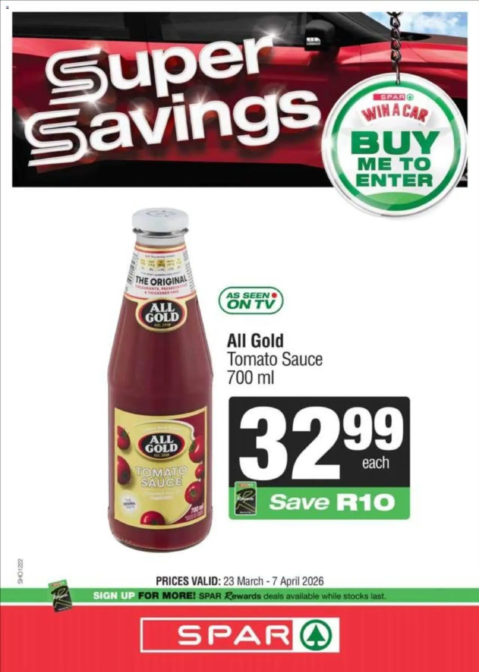 New Spar catalogue – valid from 23.03.2026 | Page: 3 | Products: TV, Tomato sauce, Sauce