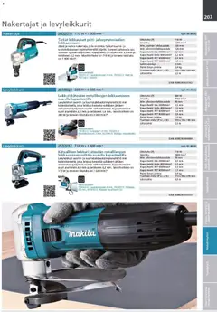 Makita-mainoslehti voimassa 24.03.2026 alkaen | Sivu: 207 | Tuotteet: Leikkuri