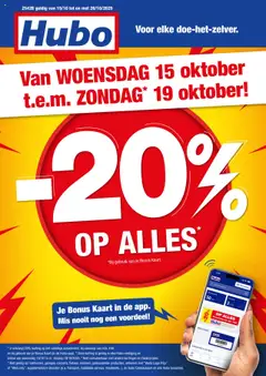 Hubo folder - Voorbeeld van een folder van Hubo, geldig van 15.10.2025