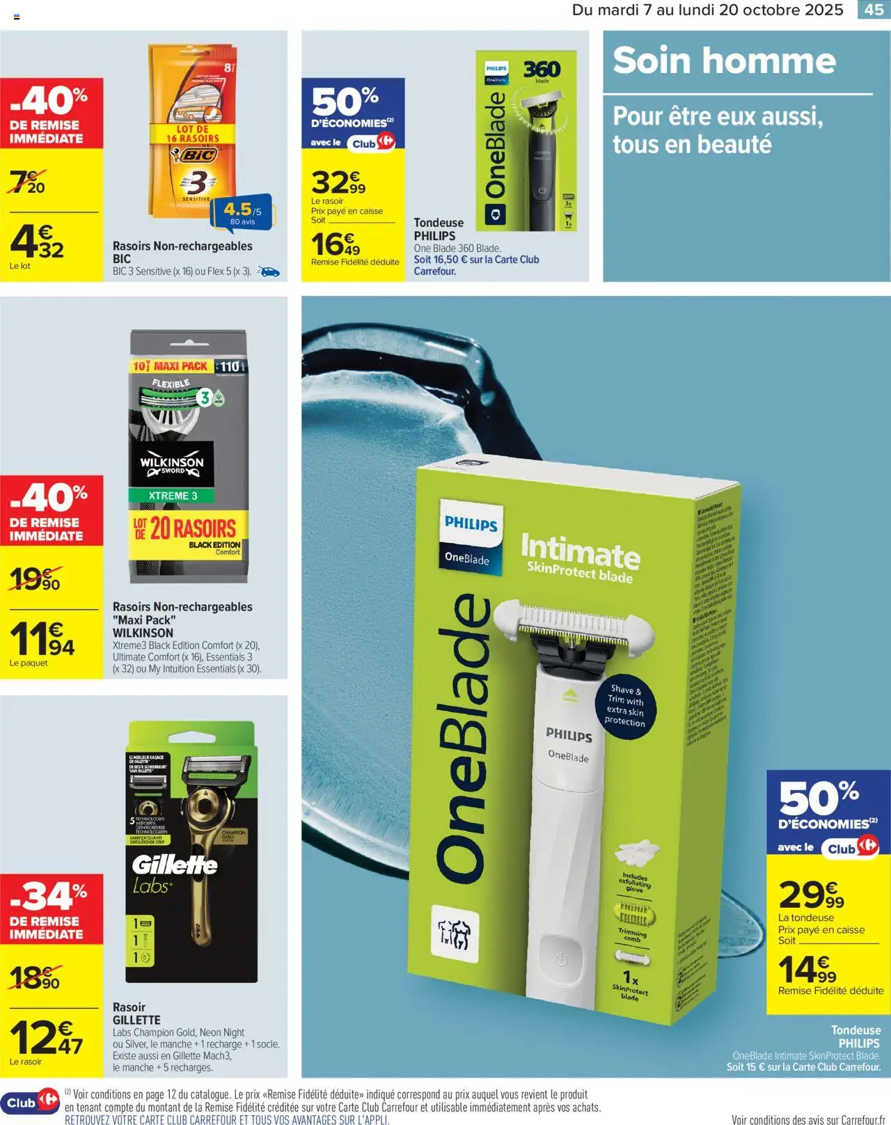 {H1} | Page: 51 | Produits: Rasoir, Tondeuse, Gillette Labs