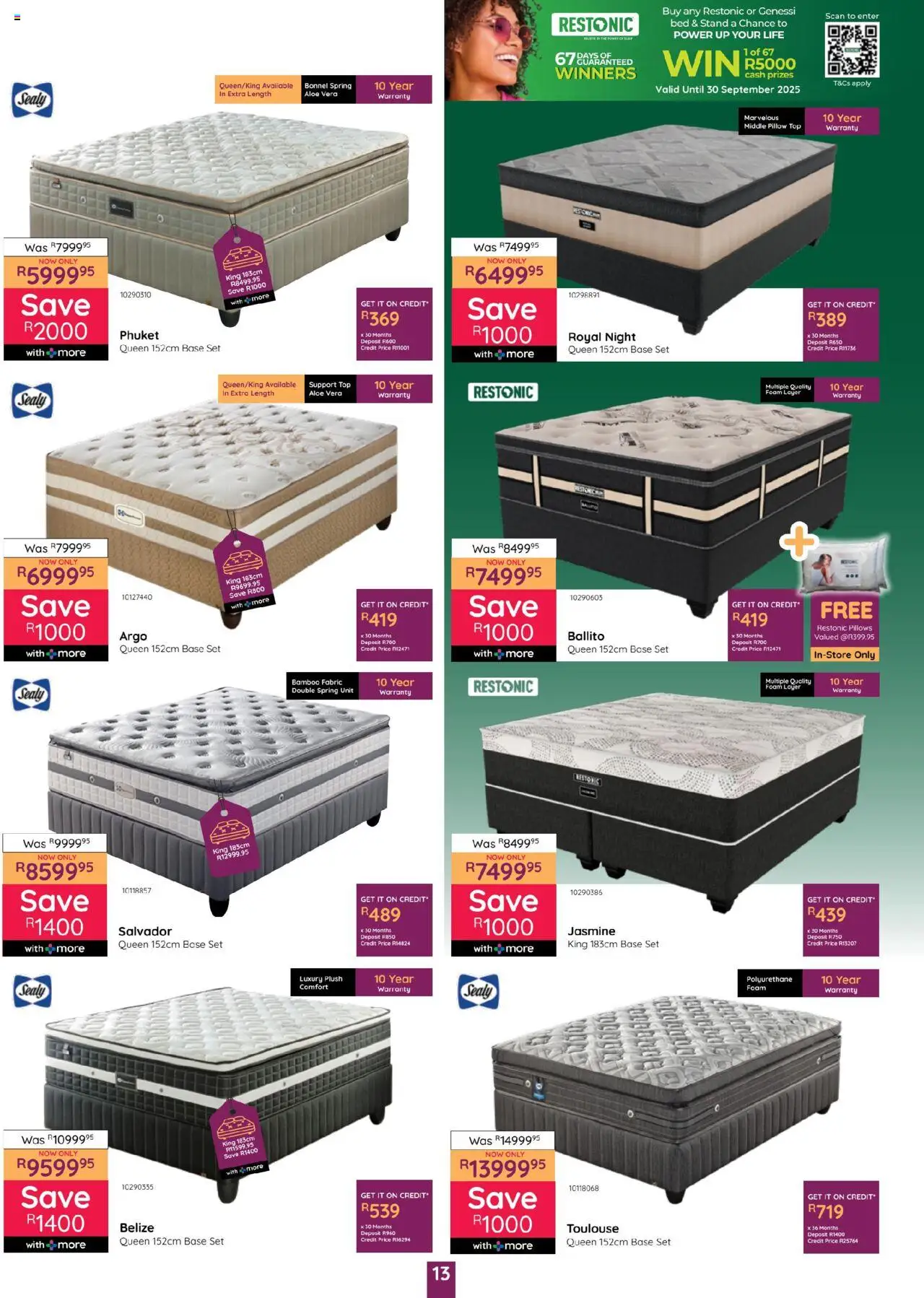 New Bradlows catalogue – valid from 18.09.2025 | Page: 13 | Products: Bed, Pillow, Foam