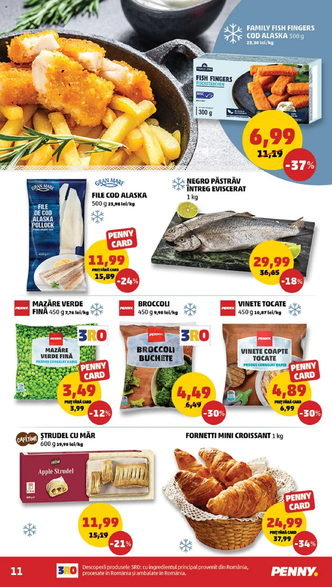 Noul catalog PENNY – valabil de la 01.10.2025 | Pagină: 11 | Produse: Mazăre, Pară, Ștrudel, Apple