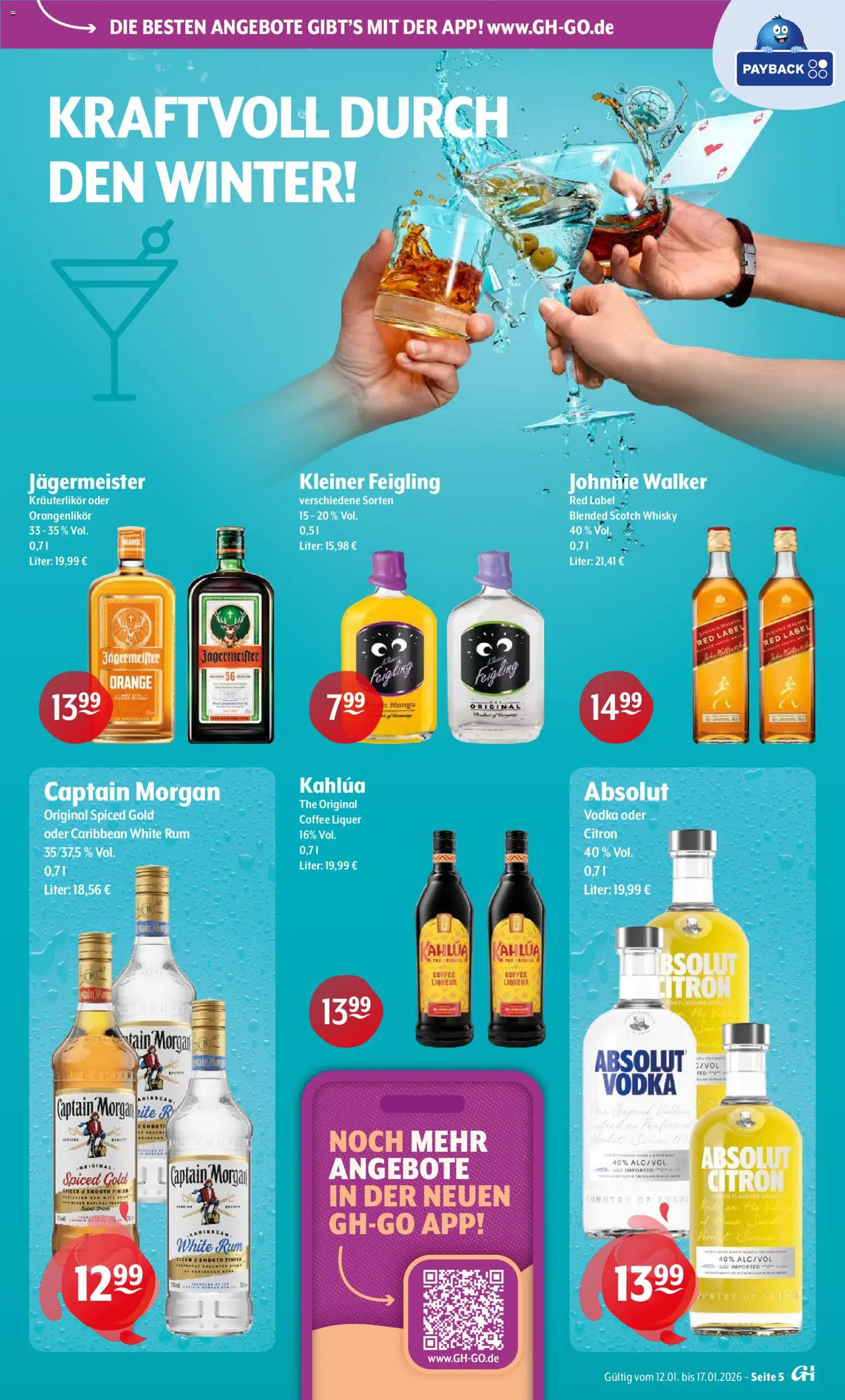 Getränke Hoffmann - Nordrhein - Westfalen – gültig ab 12.01.2026 | Seite: 5 | Produkte: Whisky, Rum, Jägermeister, Johnnie walker