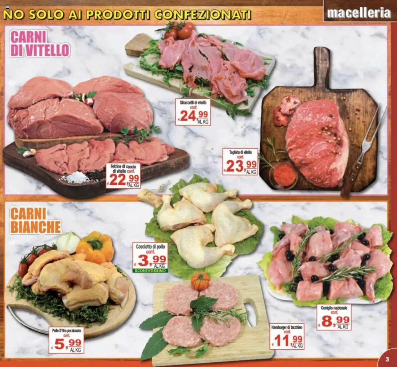 Volantino CTS del 19.08.2025 | Pagina: 3 | Prodotti: Pollo, Tacchino, Vitello, Hamburger