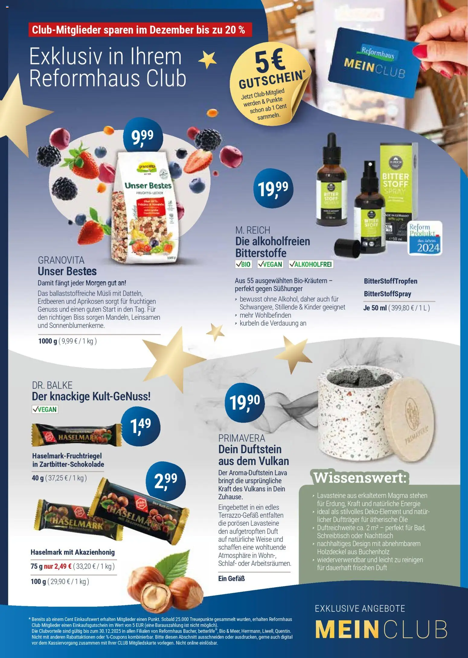 Reformhaus Bacher Prospekt 	 – gültig ab 01.12.2025 | Seite: 8 | Produkte: Musli, Nachttisch, Duft, Erdbeeren