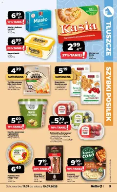 Netto gazetka - Spożywcza od 17.07.2025 | Strona: 9 | Produkty: Sandwich, Tortilla, Szpinak, Margaryna