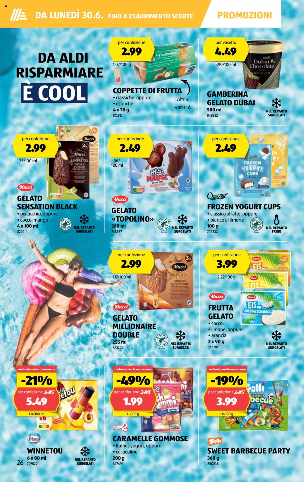 Aldi - Sfoglia online il volantino ab 26.06.2025 | Seite: 27 | Produkte: Mango, Eis