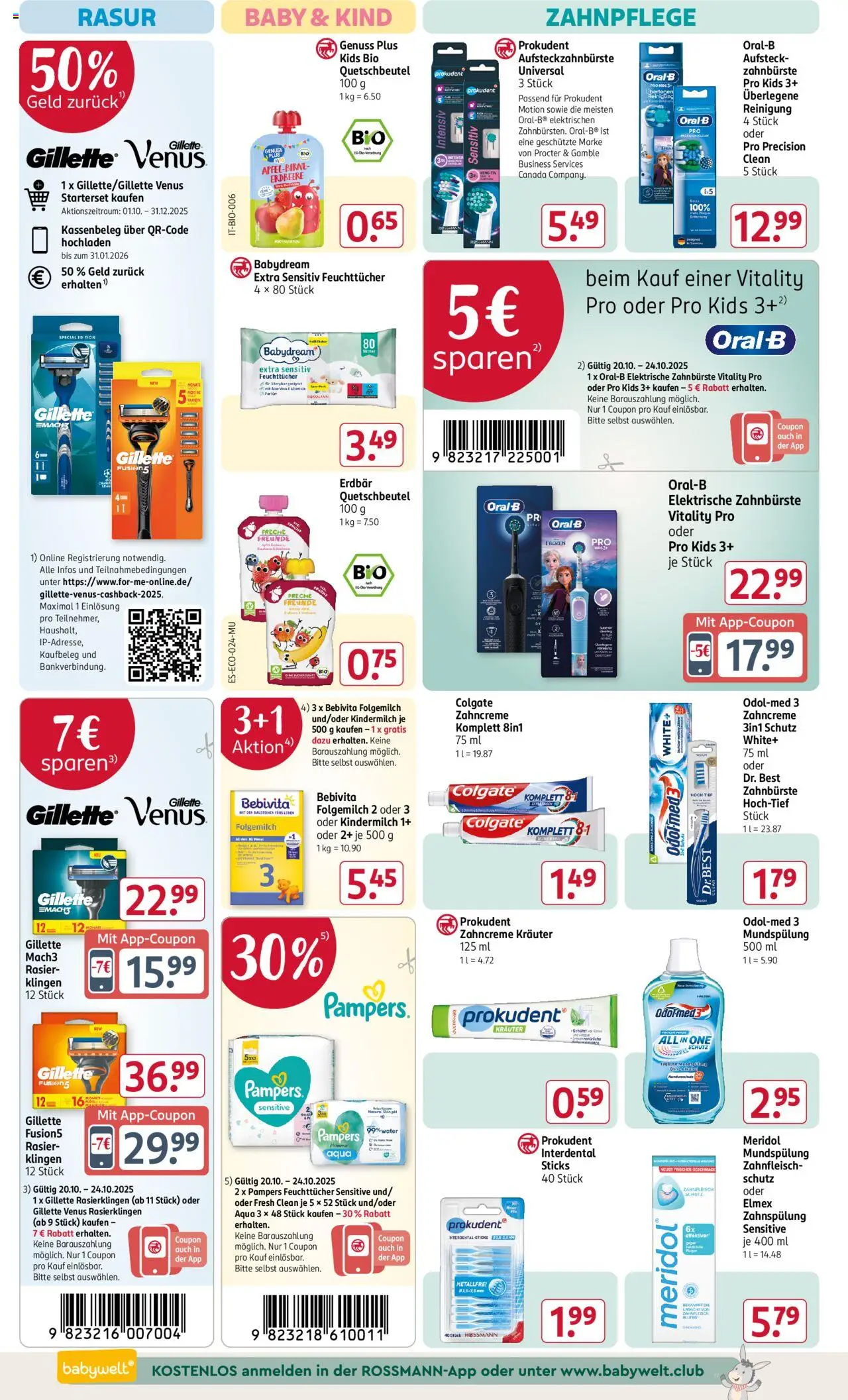 Rossmann Prospekt 	 – gültig ab 20.10.2025 | Seite: 10 | Produkte: Elektrische zahnbürste, Pampers, Zahnbürste