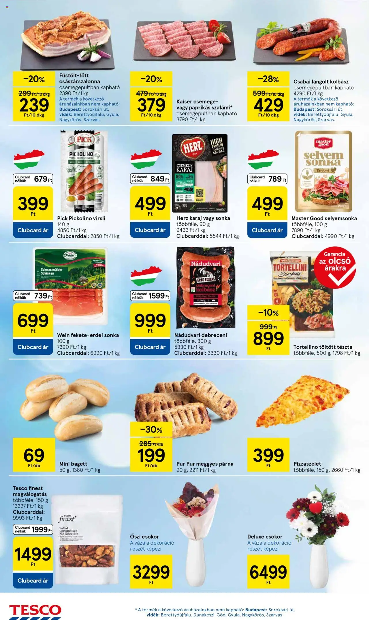 Tesco akciós ujság - amely érvényes a következő dátumtól: 16.10.2025 | Oldal: 4 | Termékek: Virsli, Császárszalonna, Váza, Tészta