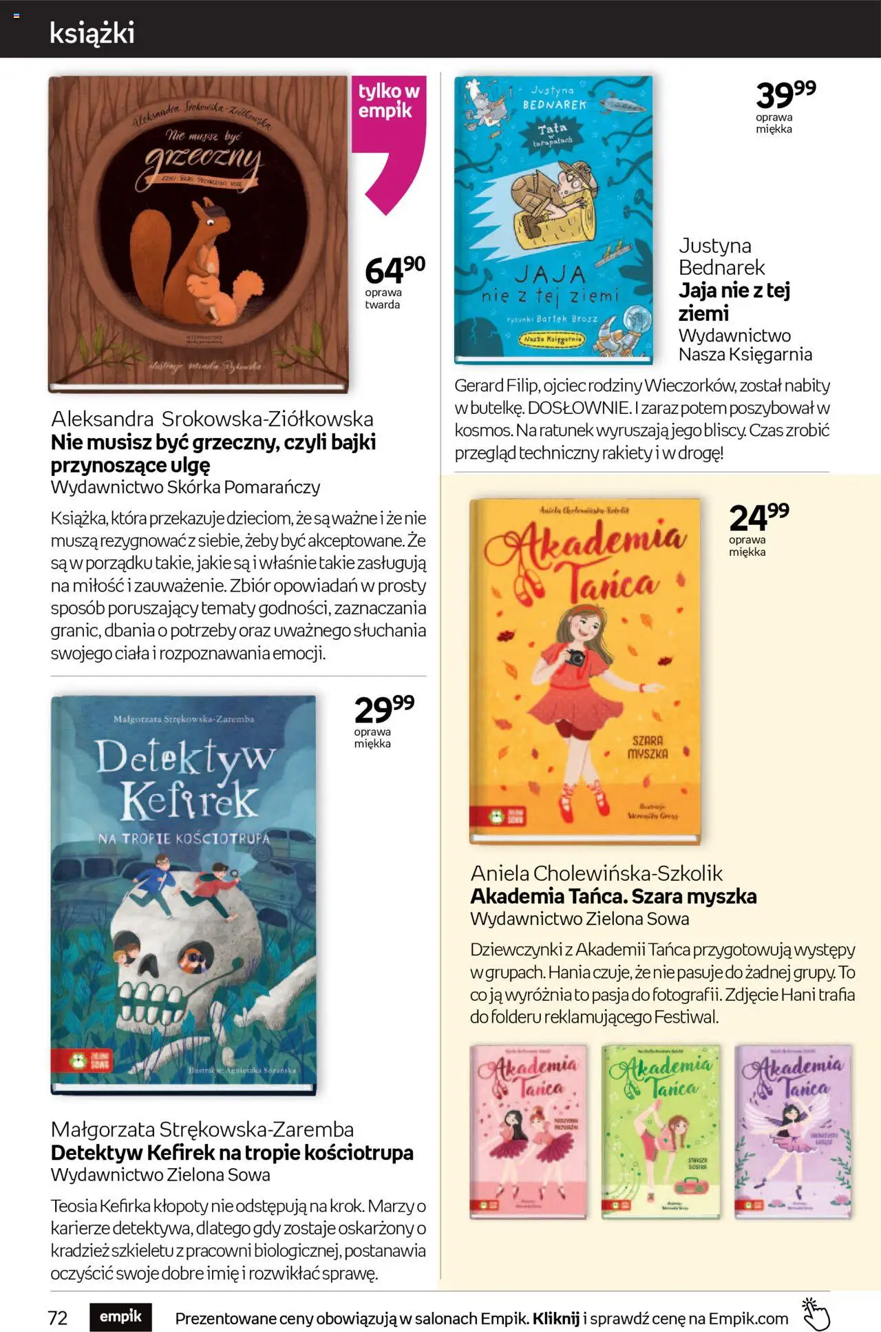Empik promocje - Tom kultury Książki od 24.09.2025 | Strona: 72 | Produkty: Myszka, Książki, Jaja