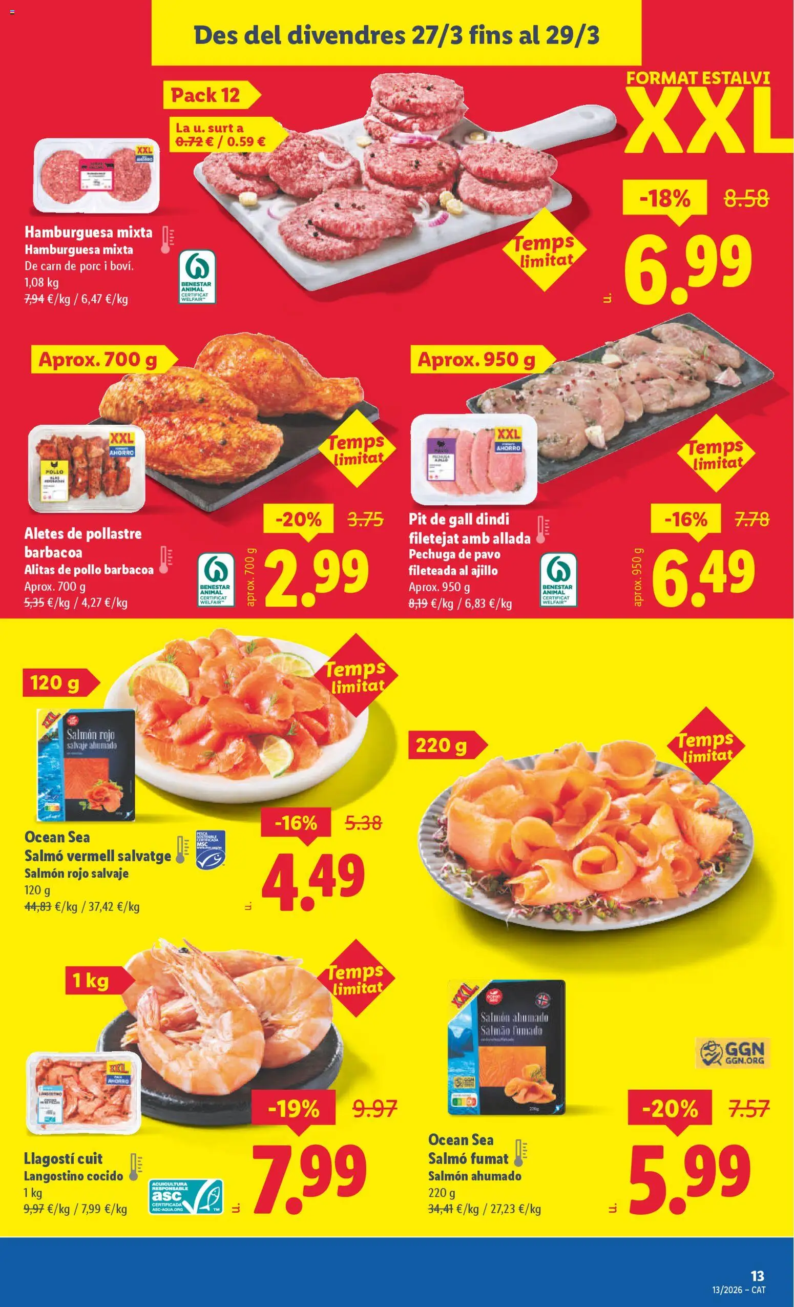 Lidl folleto │ válido desde el 23.03.2026 | Página: 21 | Productos: Barbacoa, Salmón ahumado, Σοκολατούχο γάλα, Langostino