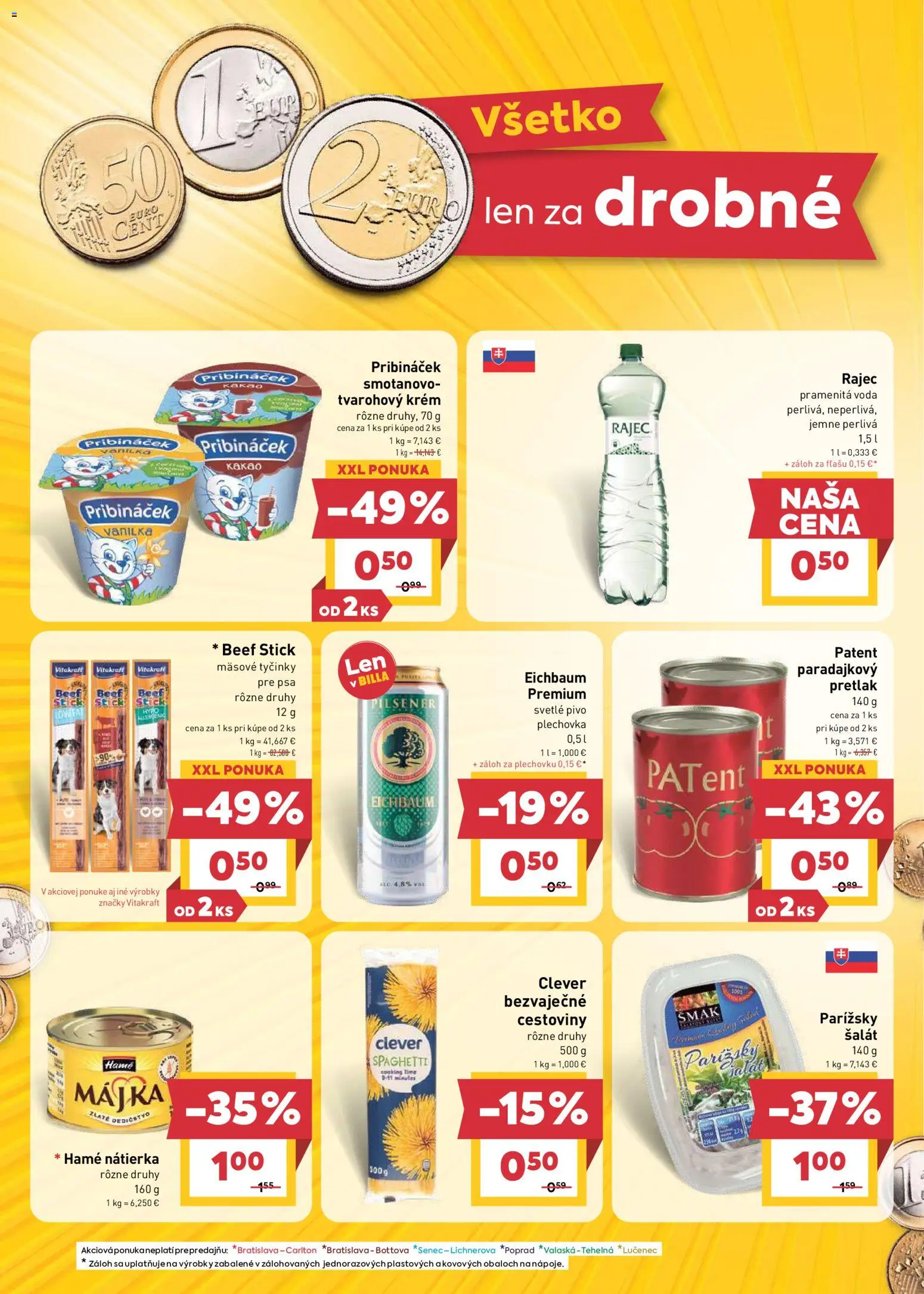 Nové Billa akcie – leták je platný od 15.04.2026 | Strana: 12 | Produkty: Pivo, Rajec, Šalát, Voda