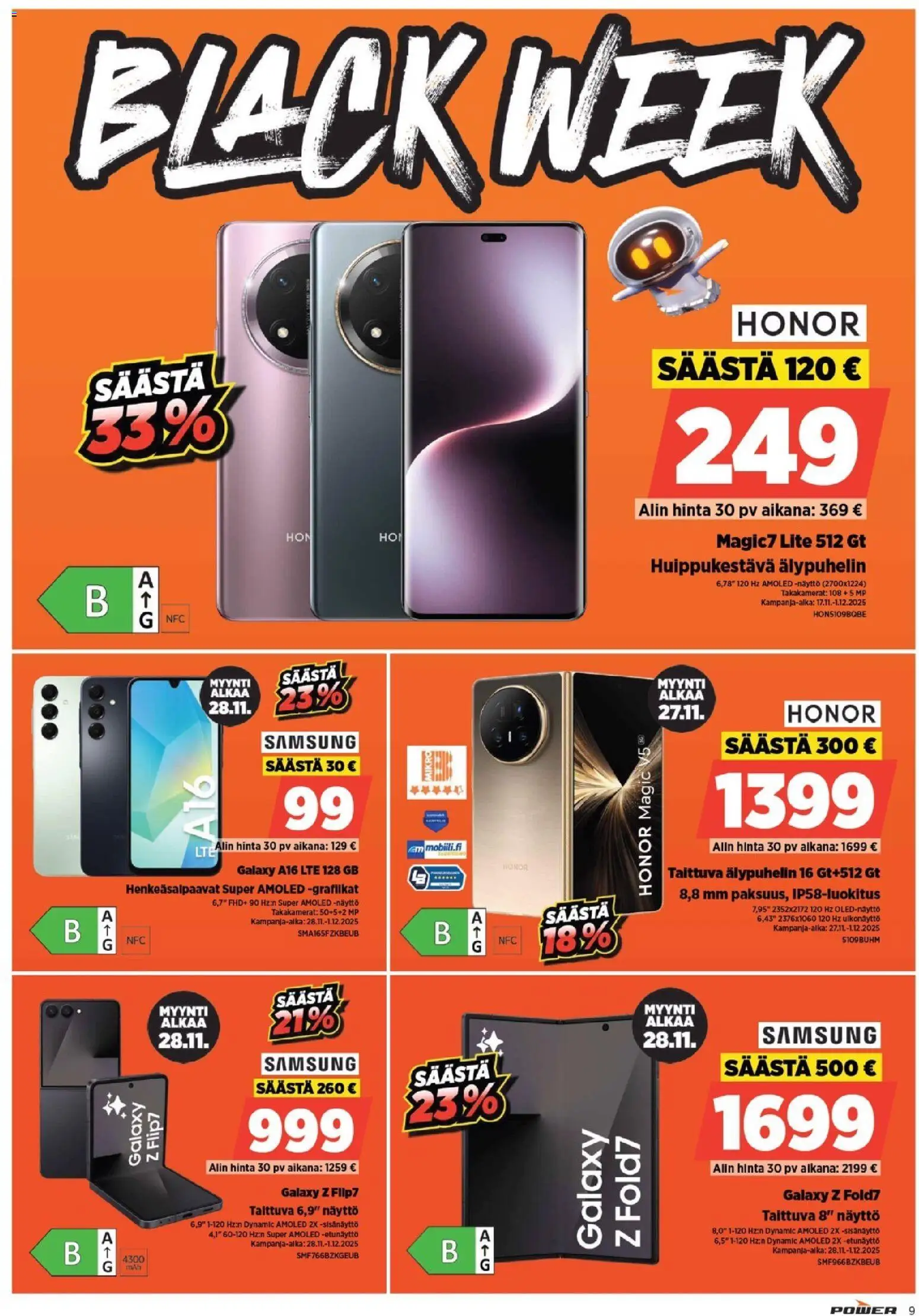 Power - Black Friday – voimassa 24.11.2025 alkaen | Sivu: 10 | Tuotteet: Älypuhelin, Näyttö