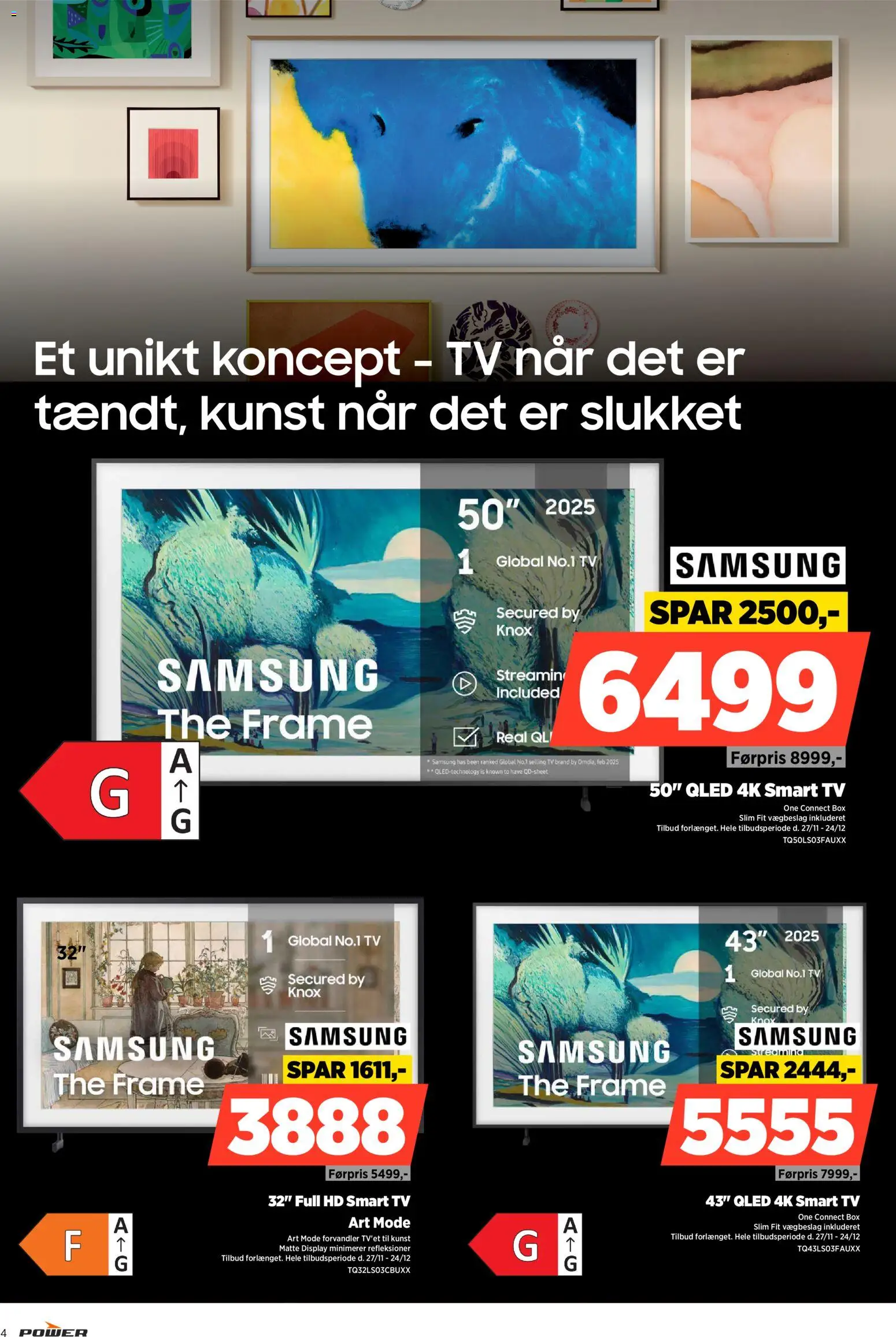 Power tilbudsavis – gyldig fra 02.12.2025 | Side: 4 | Produkter: Smart TV, Is, TV, Måtte