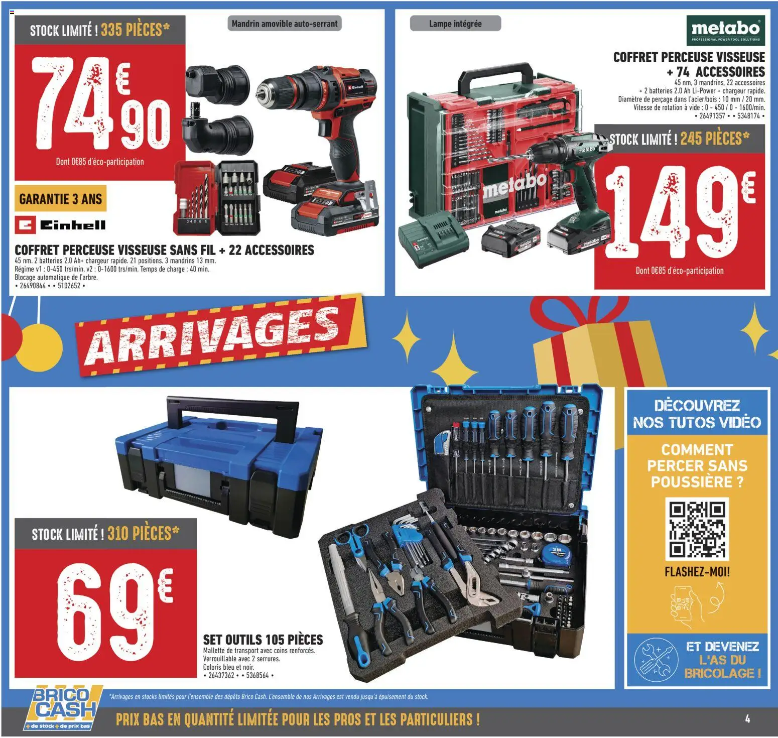 {H1} | Page: 4 | Produits: Perceuse, Vidéo, Perceuse Visseuse, Lampe