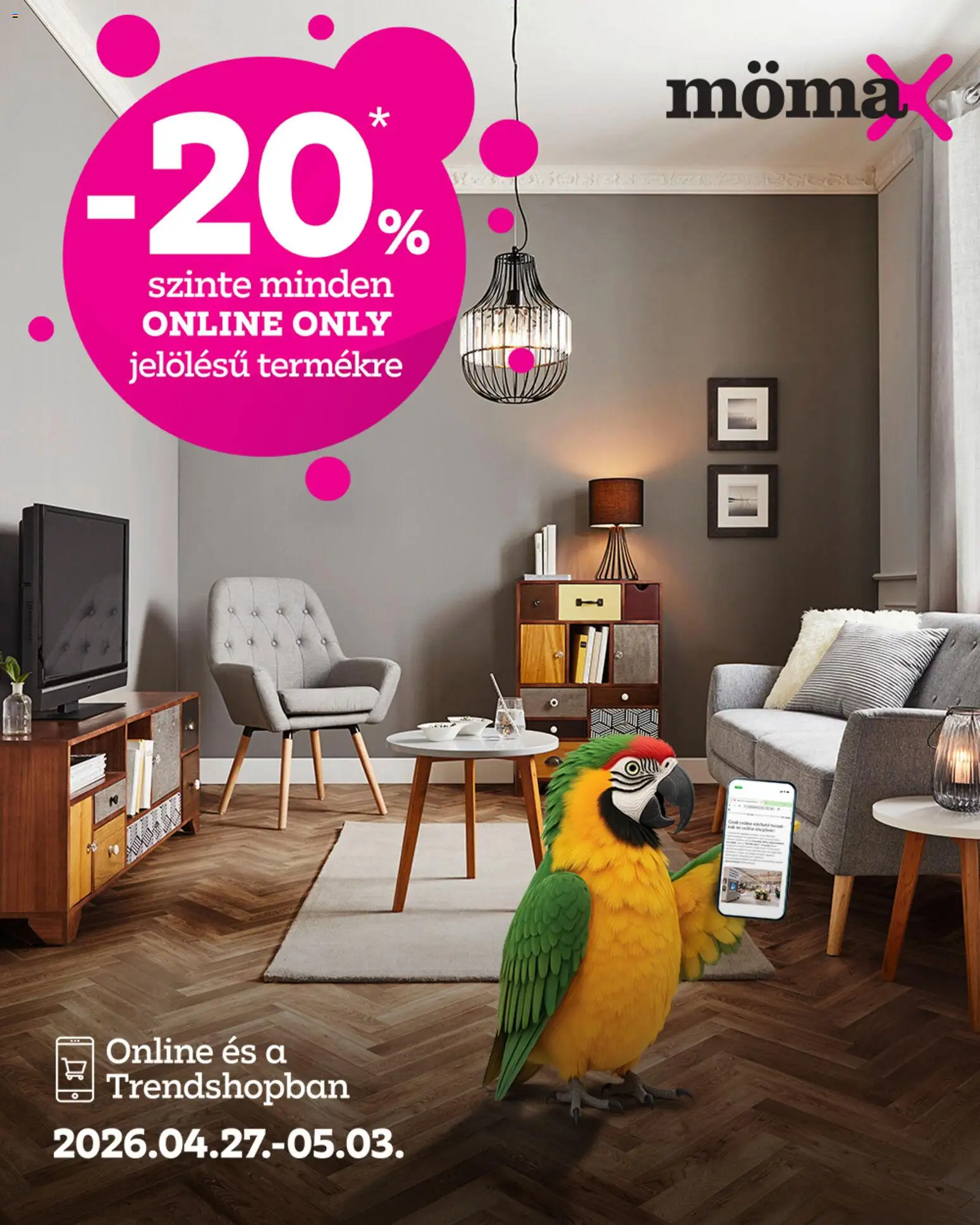 Mömax akciós ujság - amely érvényes a következő dátumtól: 27.04.2026 | Oldal: 1