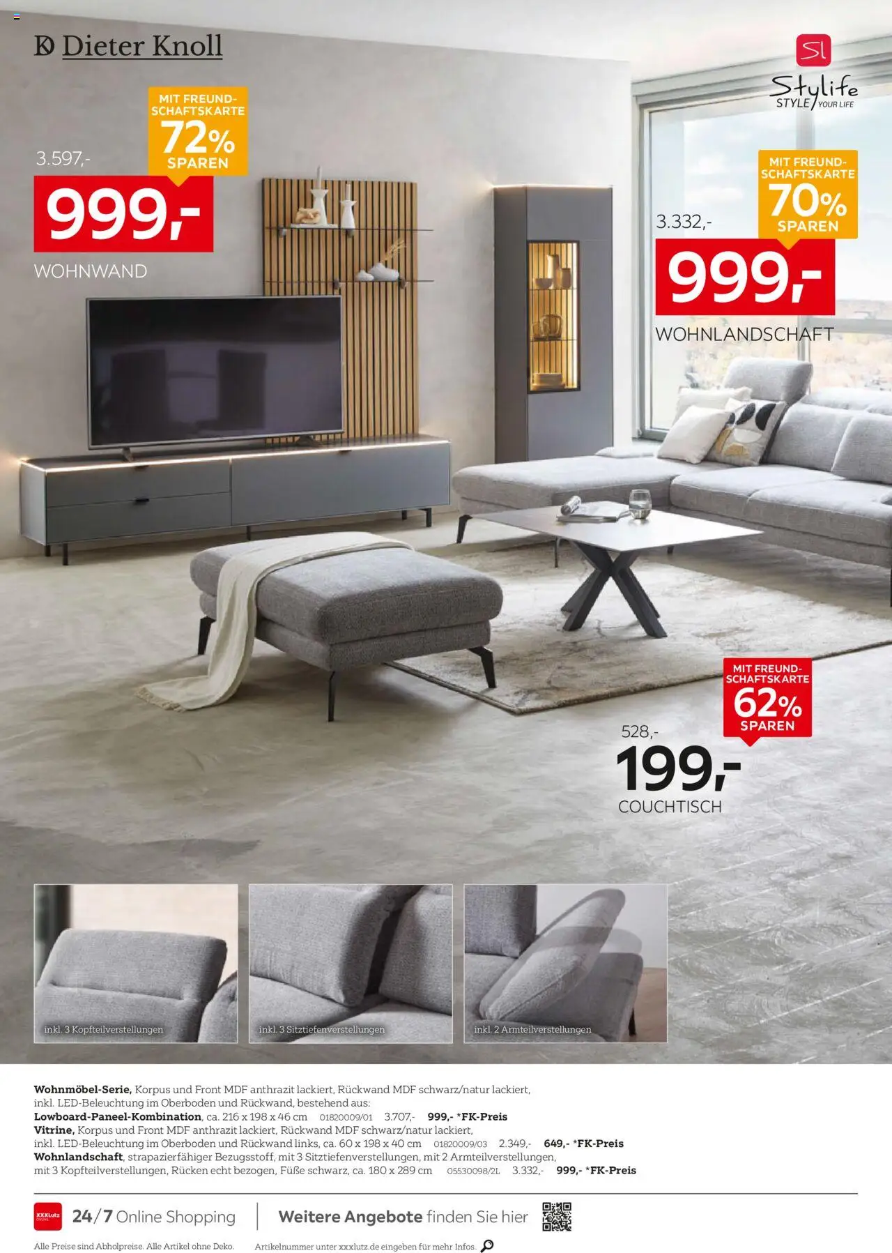 XXXL Lutz Wohntrends zum Bestpreis - gültig ab dem 04.08.2025 | Seite: 16 | Produkte: Wohnlandschaft, Wohnwand, Couchtisch