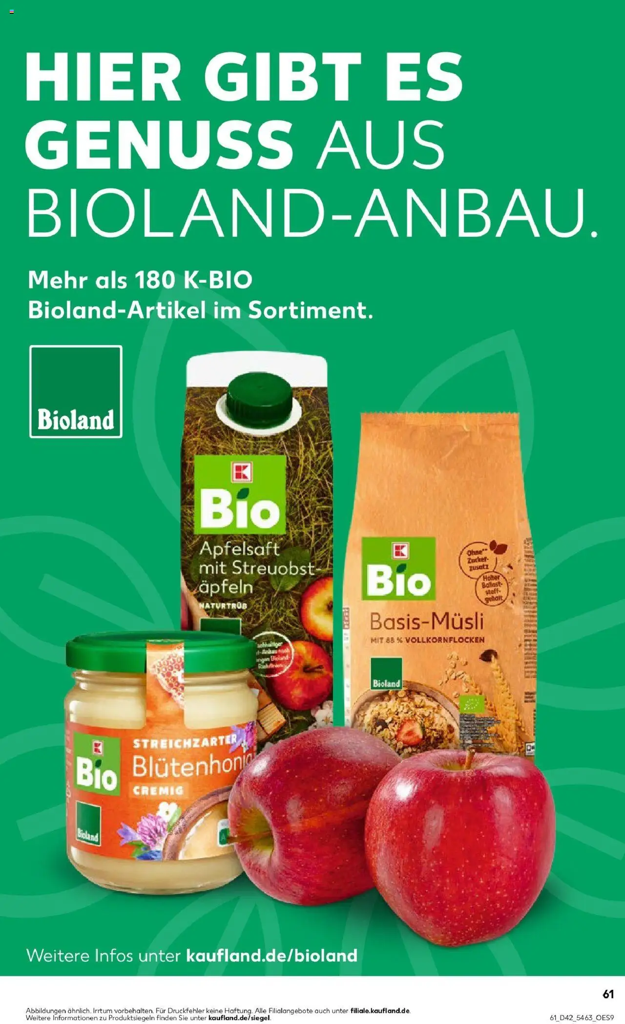 Kaufland prospekt Nienburg	 – gültig ab 19.10.2025 | Seite: 61 | Produkte: Musli, Apfelsaft, Apple, Zucker