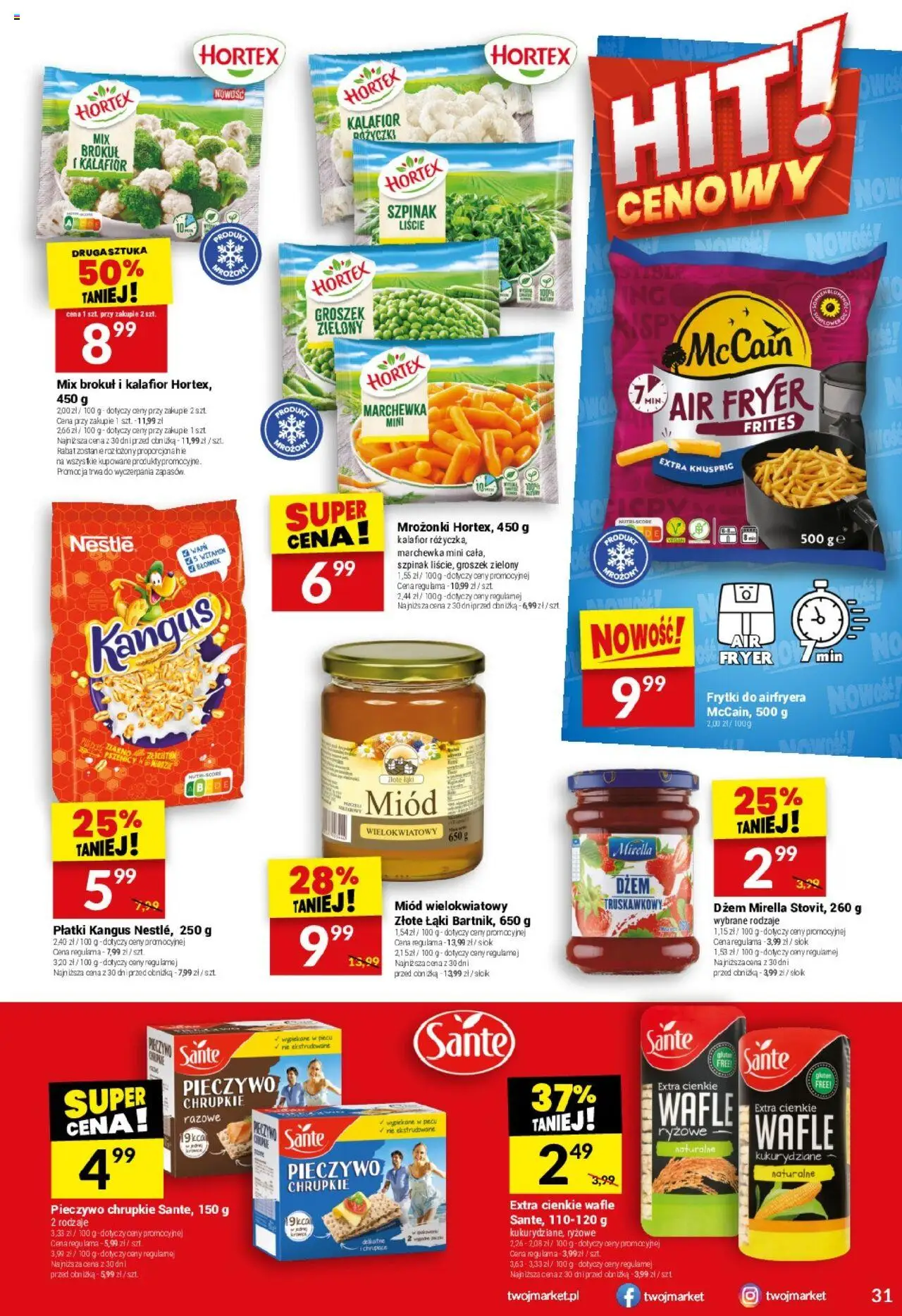 Twój Market Gazetka od 22.10.2025 | Strona: 31 | Produkty: Pieczywo, Kalafior, Brokuł, Szpinak