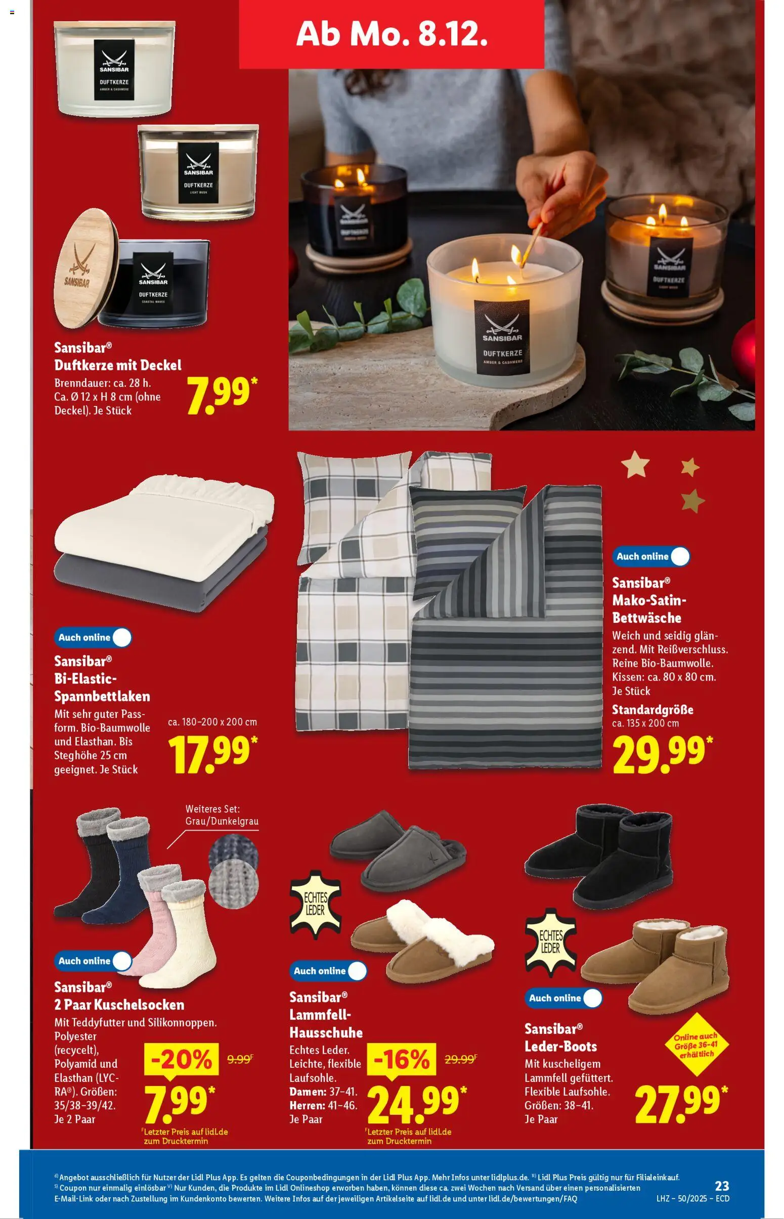 Lidl - Prospekt – gültig ab 08.12.2025 | Seite: 7 | Produkte: Kissen, Bettwäsche, Hausschuhe