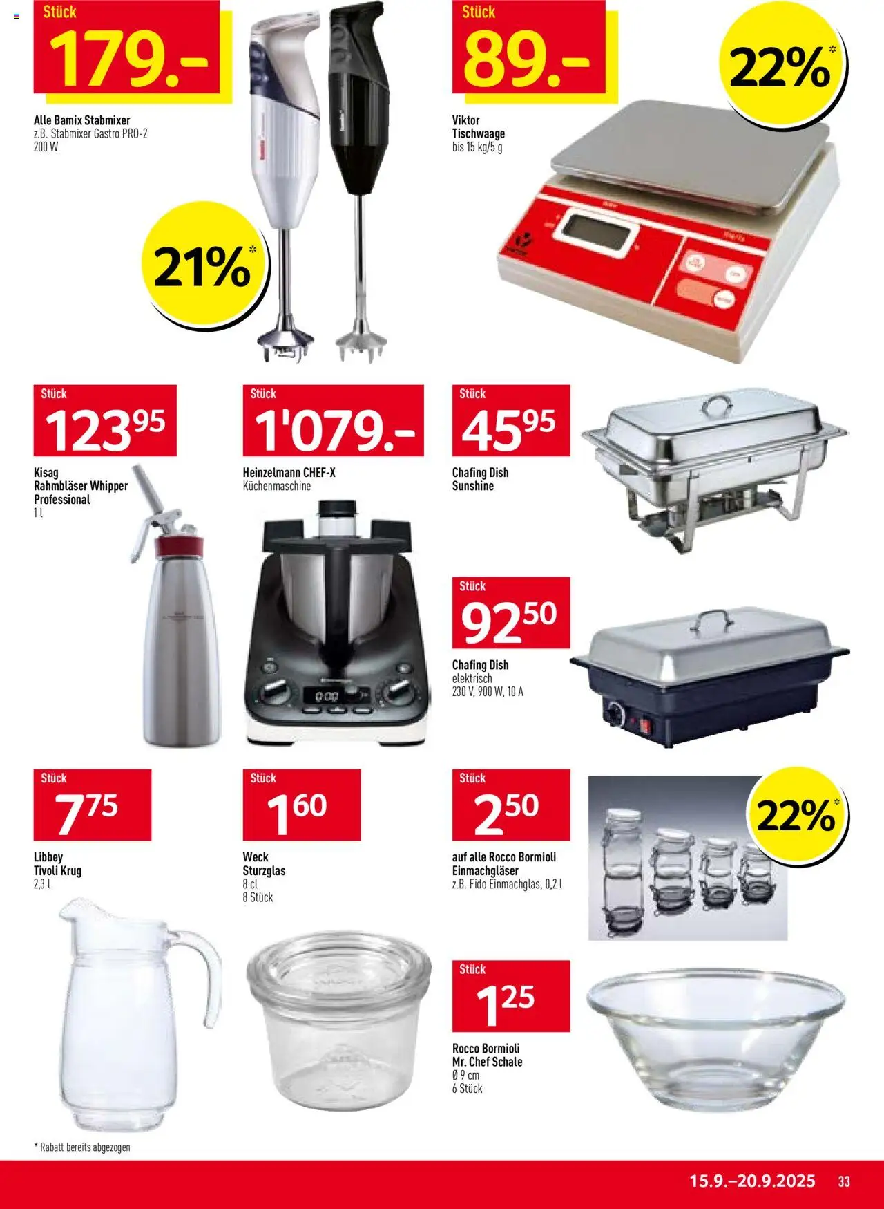 Prodega Aktionen – gültig ab 15.09.2025 | Seite: 33 | Produkte: Stabmixer