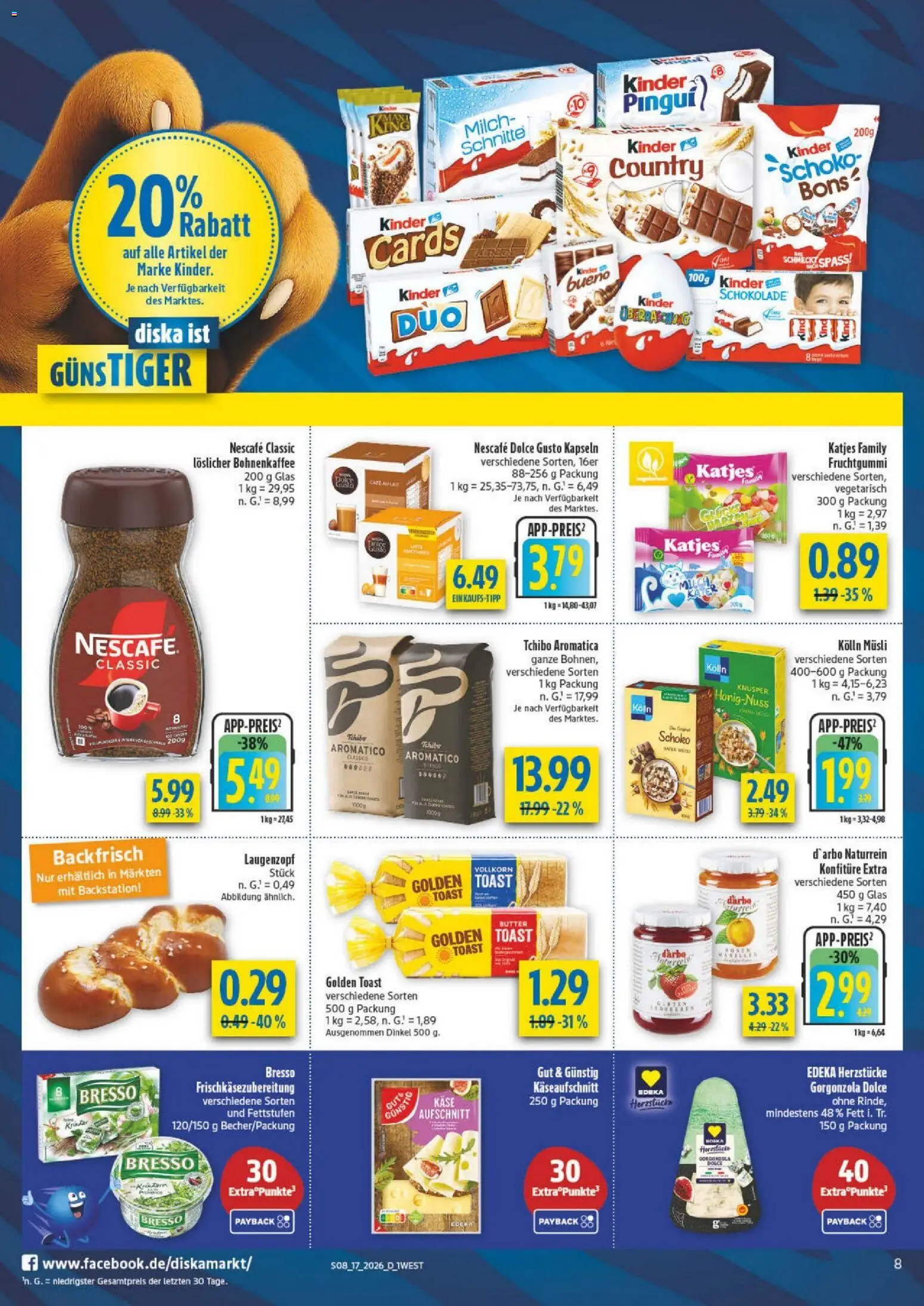 Diska - Diska Angebote Bayern KW17 – gültig ab 20.04.2026 | Seite: 8 | Produkte: Nescafe, Kolln, Schokolade, Dolce gusto