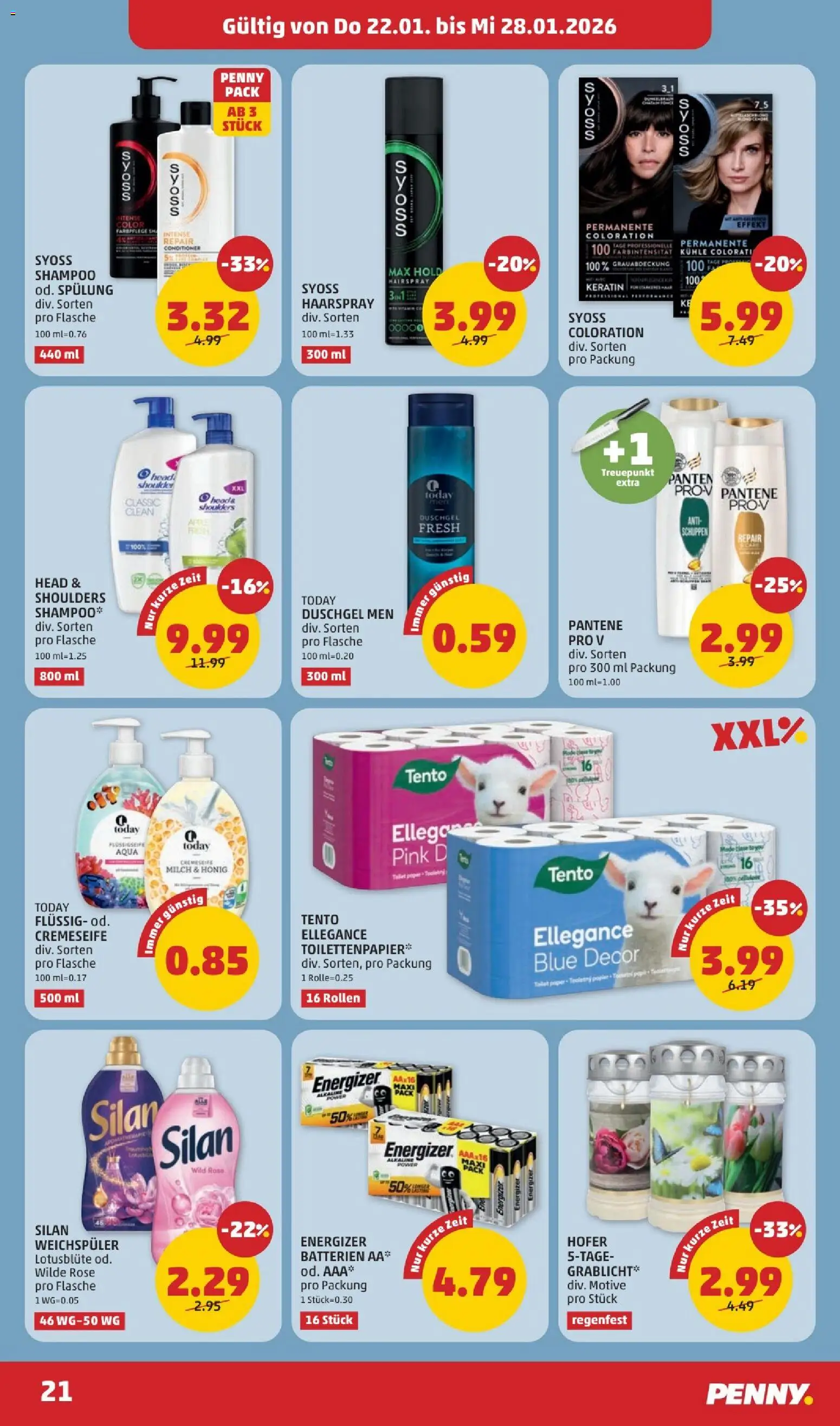Penny Markt Flugblatt gültig ab 22.01.2026 | Seite: 21 | Produkte: Apple, Shampoo, Spülung, Duschgel