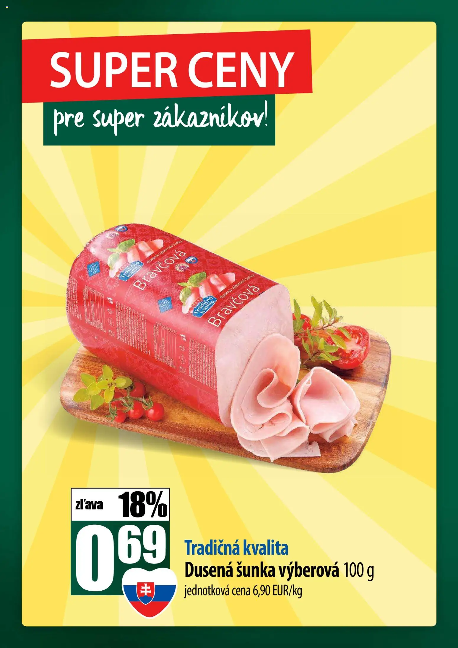 Nové COOP Jednota akcie – leták je platný od 23.10.2025 | Strana: 12 | Produkty: Šunka