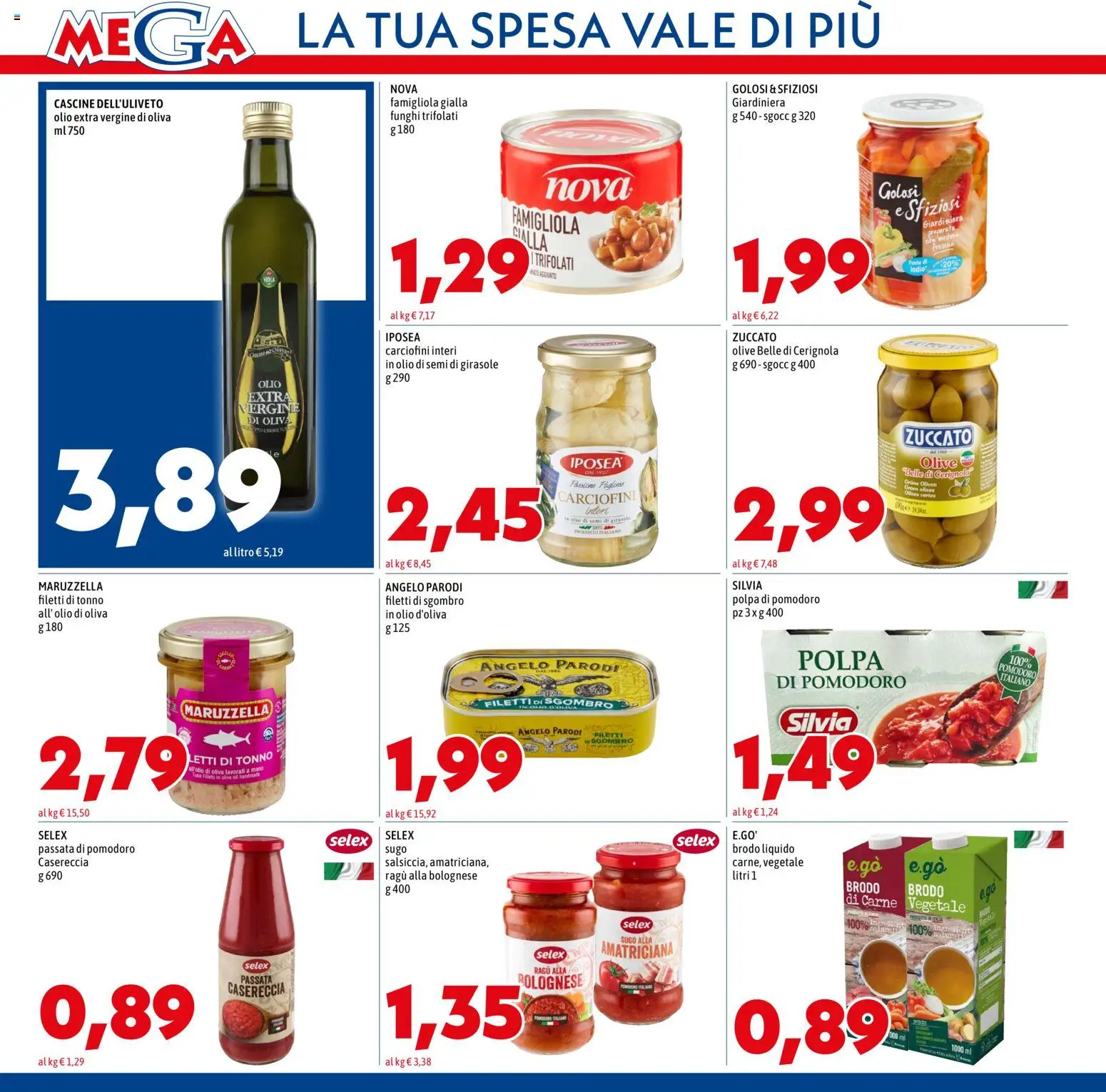 Volantino Mega del 15.01.2026 | Pagina: 8 | Prodotti: Olive, Funghi, Sgombro, Olio di semi di girasole