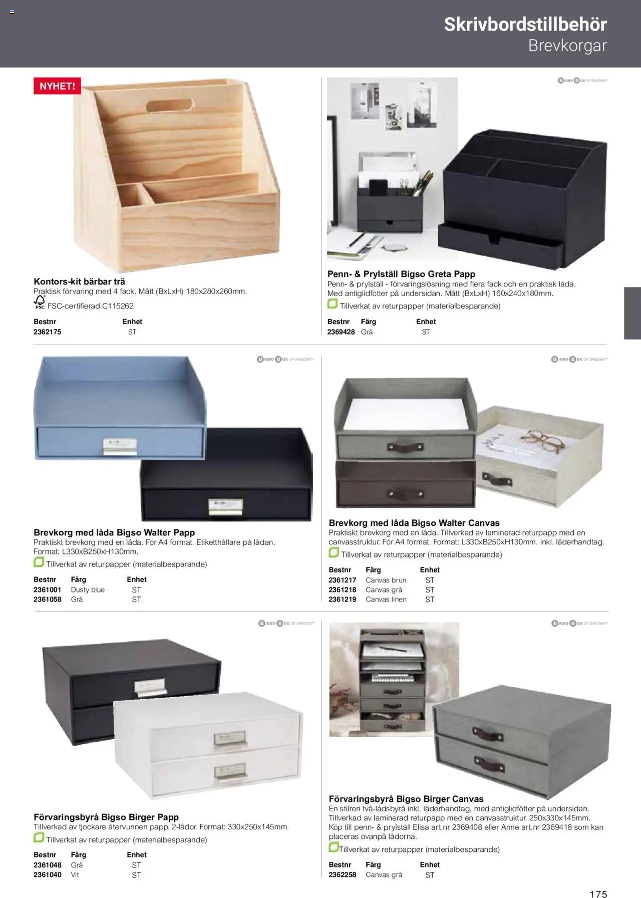 Office Depot reklamblad aktuell från 15.02.2024 | Sida: 177 | Produkter: Låda, Brevkorg