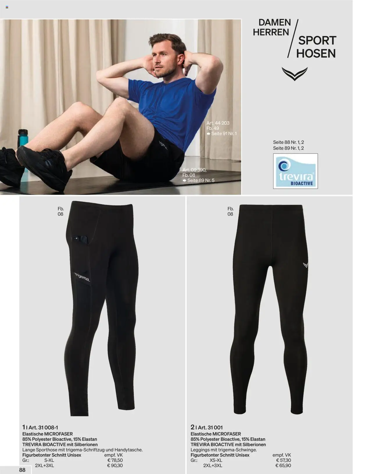 Trigema Prospekt 	 – gültig ab 01.09.2025 | Seite: 88 | Produkte: Sporthose