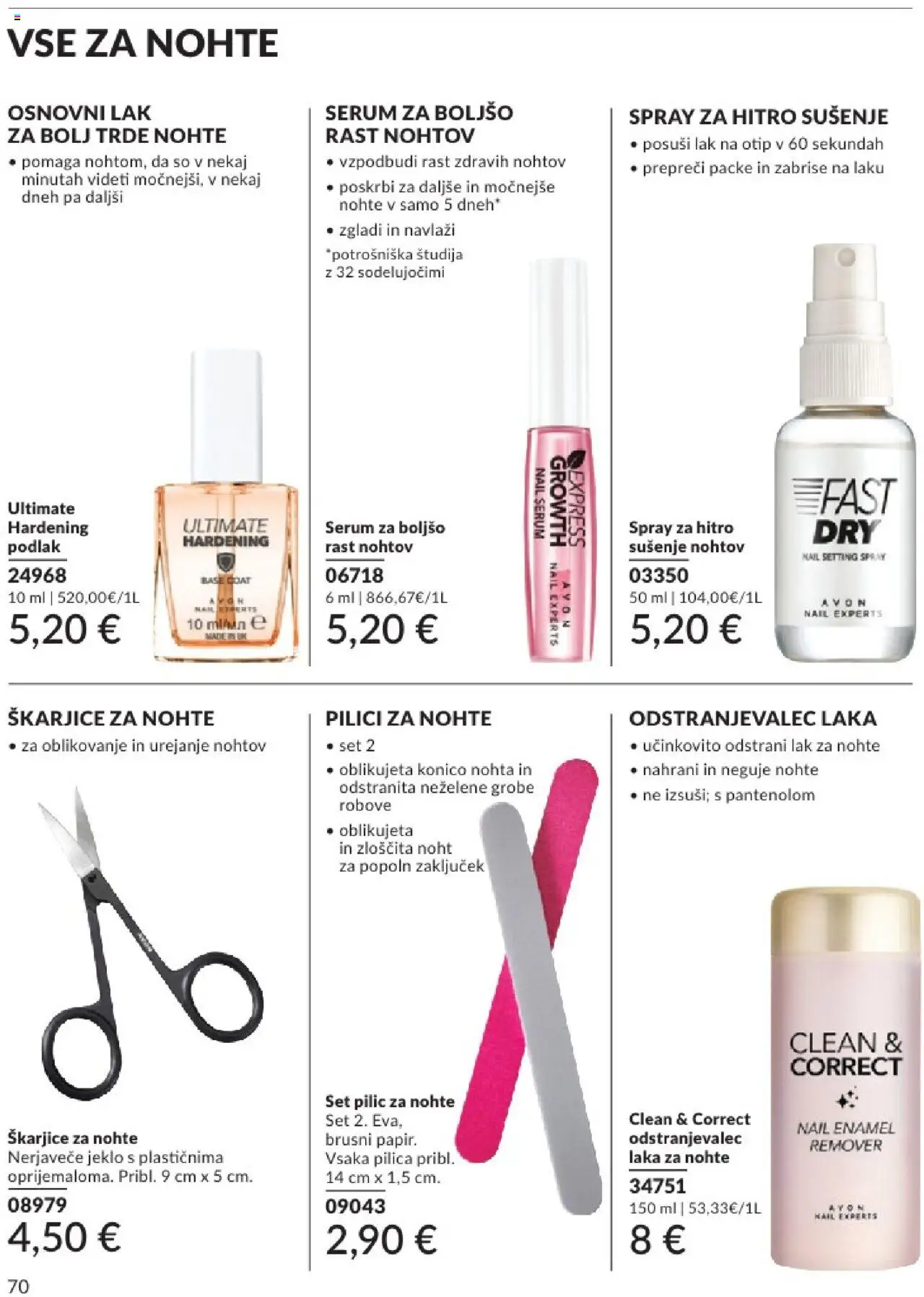 Avon katalog │ velja od 31.07.2025 | Stran: 70 | Izdelki: Lak za nohte, Lak