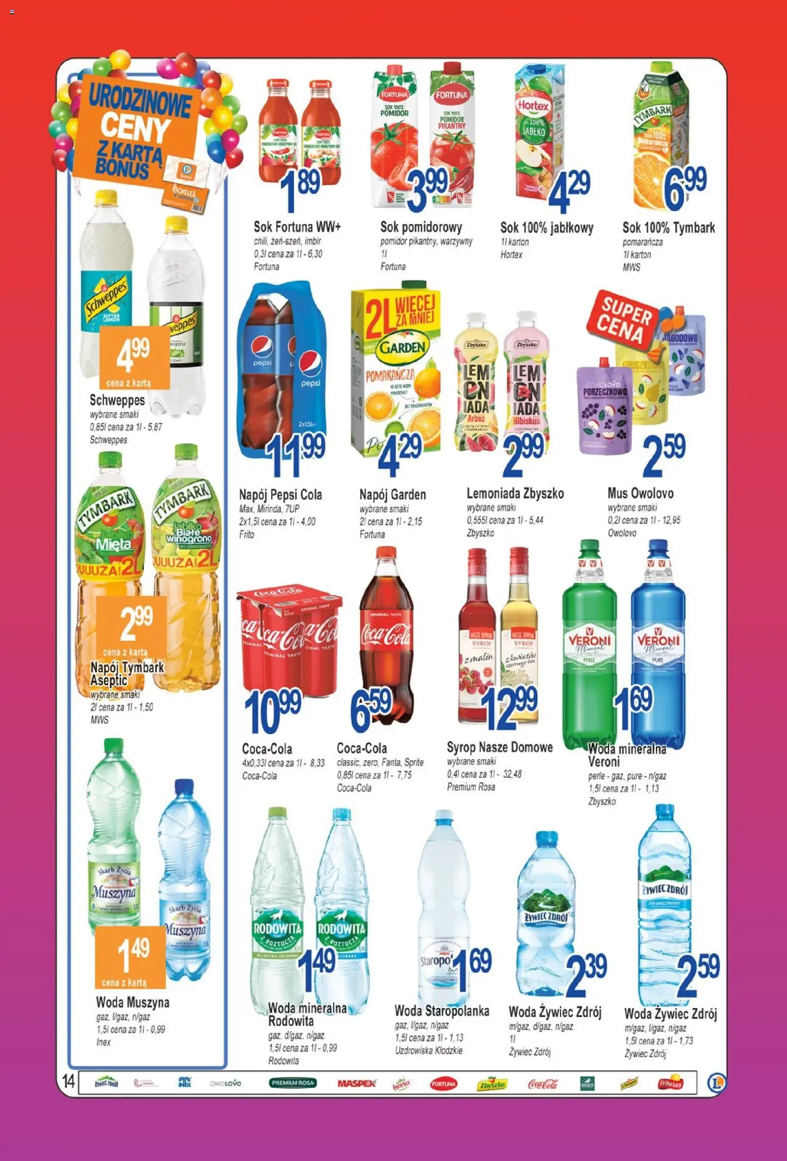 E.Leclerc Gazetka - Tychy od 28.10.2025 | Strona: 14 | Produkty: Syrop, Imbir, Coca cola, Sok